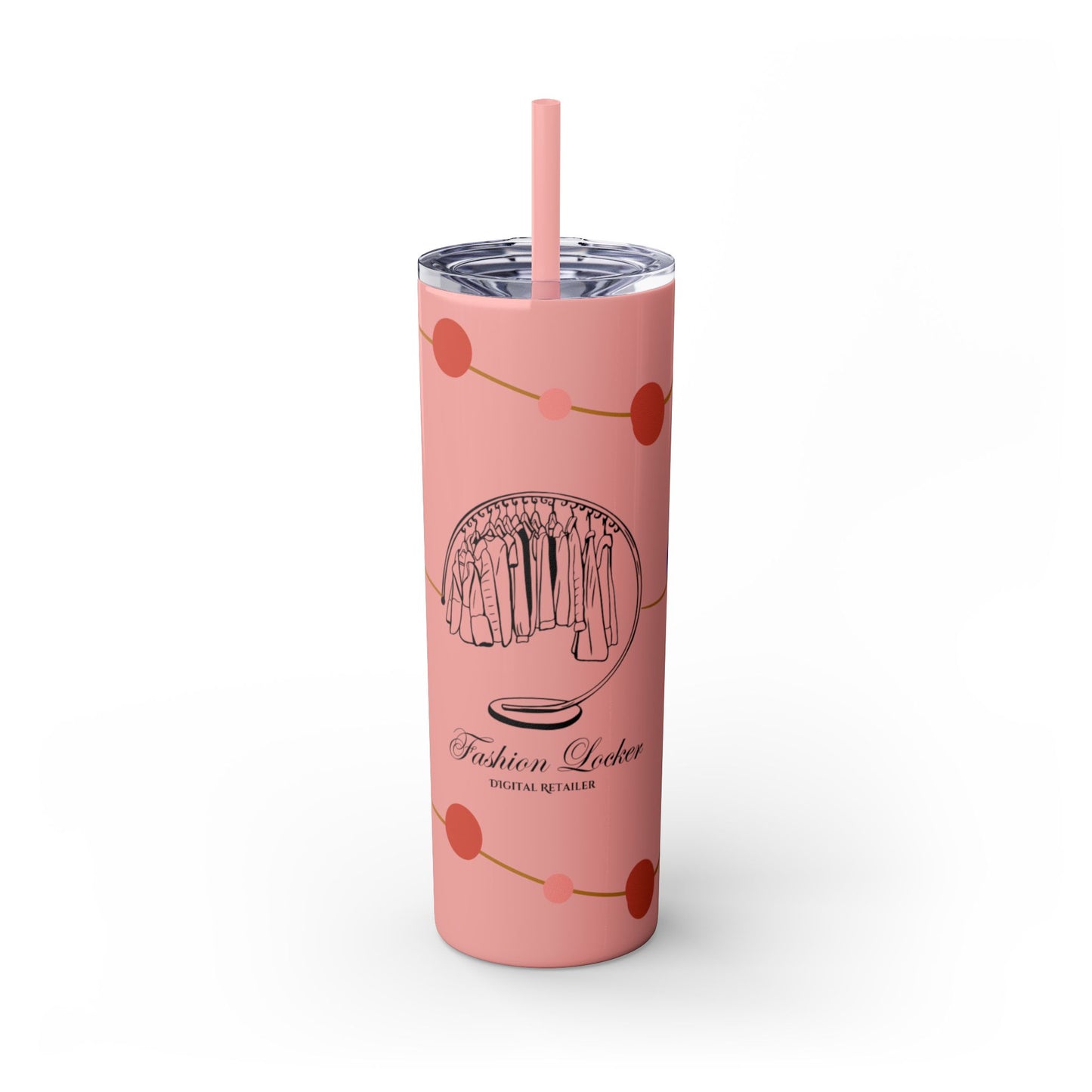 Vibrant Skinny Tumbler with Straw - 20oz