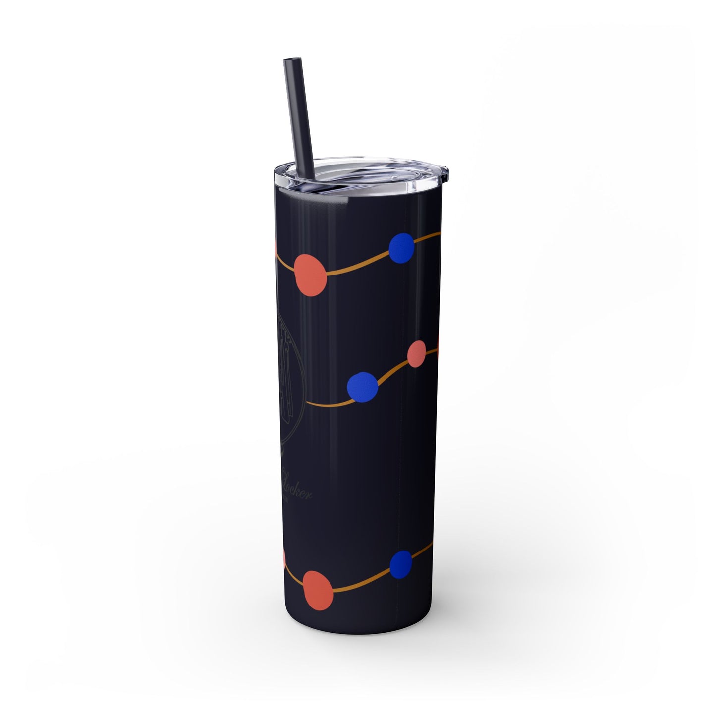Vibrant Skinny Tumbler with Straw - 20oz