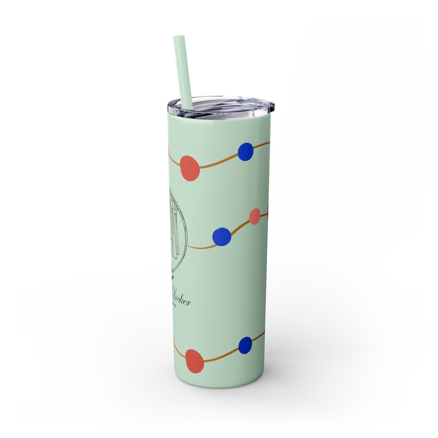 Vibrant Skinny Tumbler with Straw - 20oz