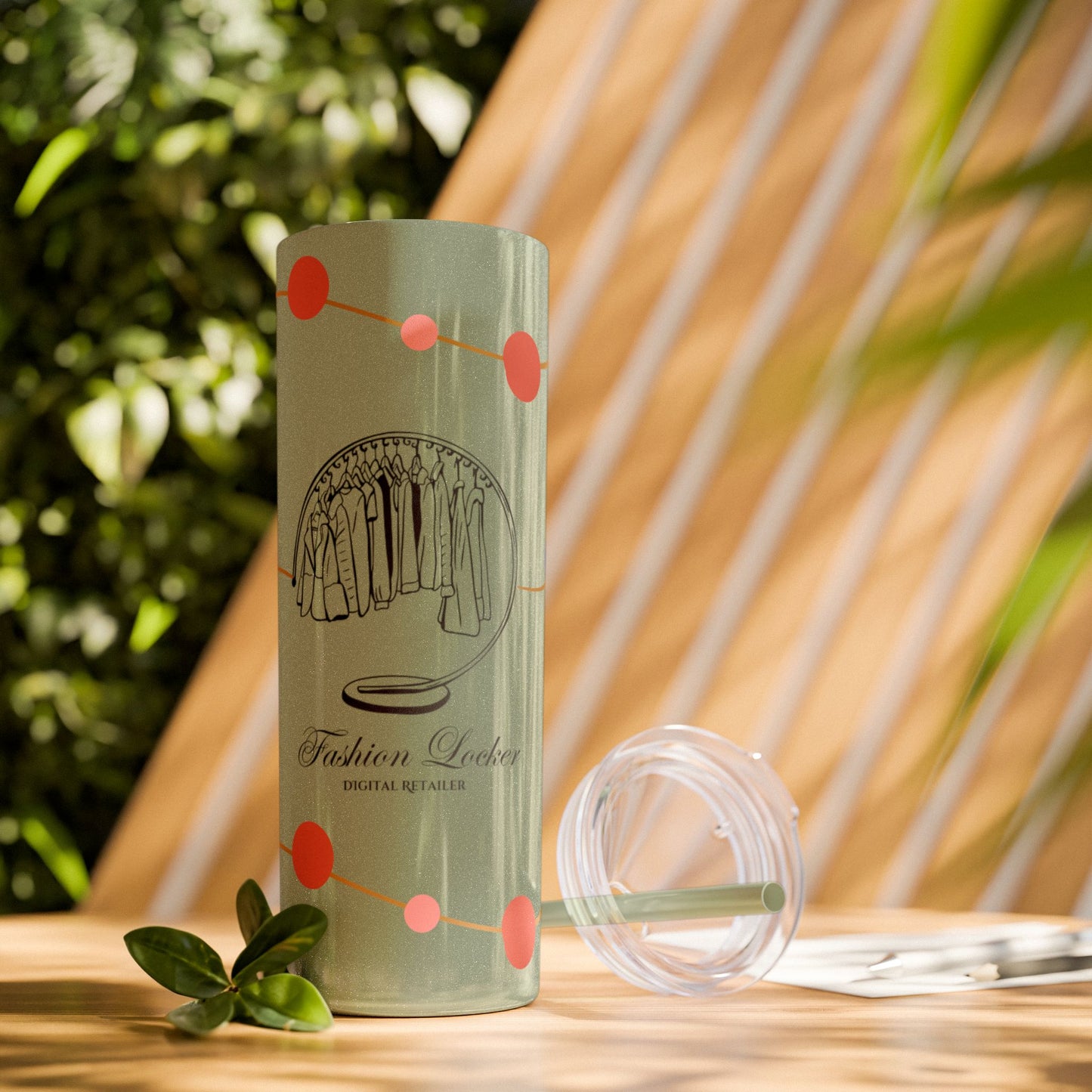 Vibrant Skinny Tumbler with Straw - 20oz