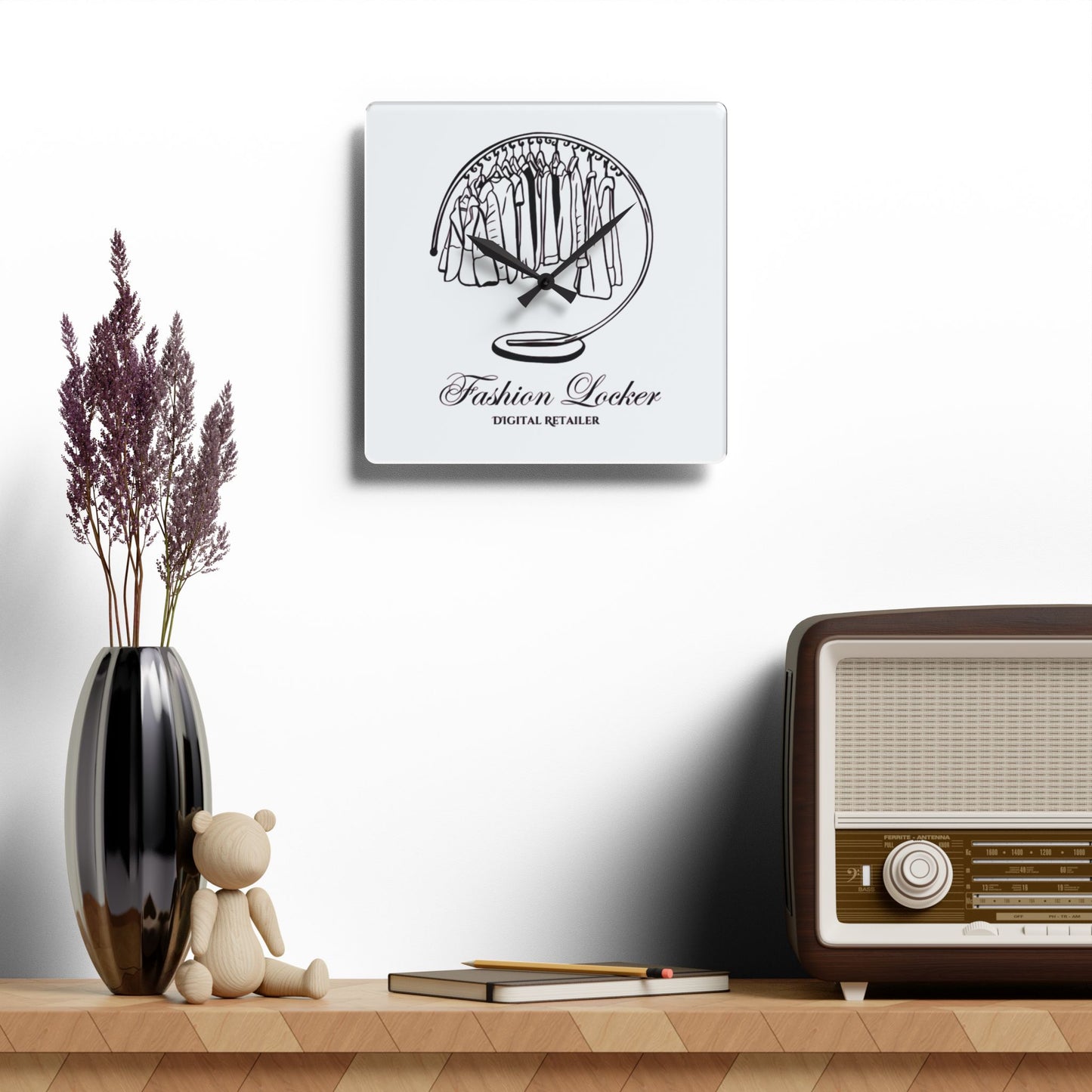 Fashion Locker Simplified Wall Clock