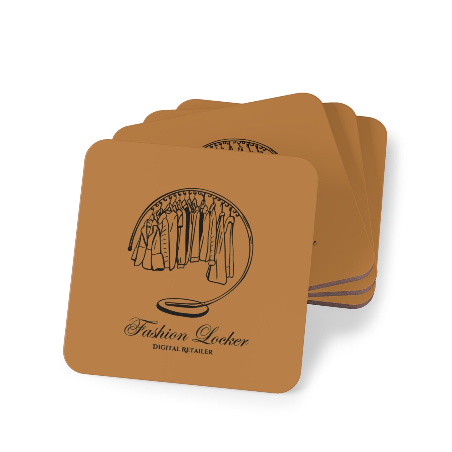 Fashion Locker Cup Coasters - Brown