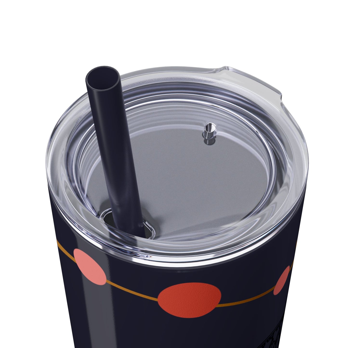 Vibrant Skinny Tumbler with Straw - 20oz