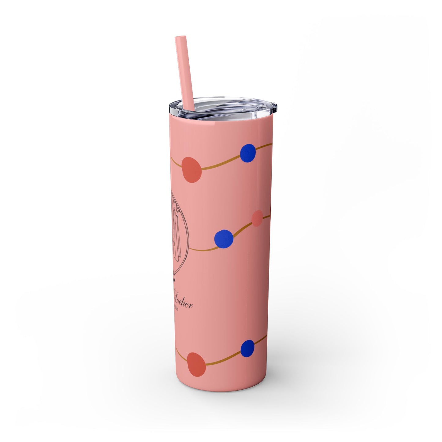 Vibrant Skinny Tumbler with Straw - 20oz
