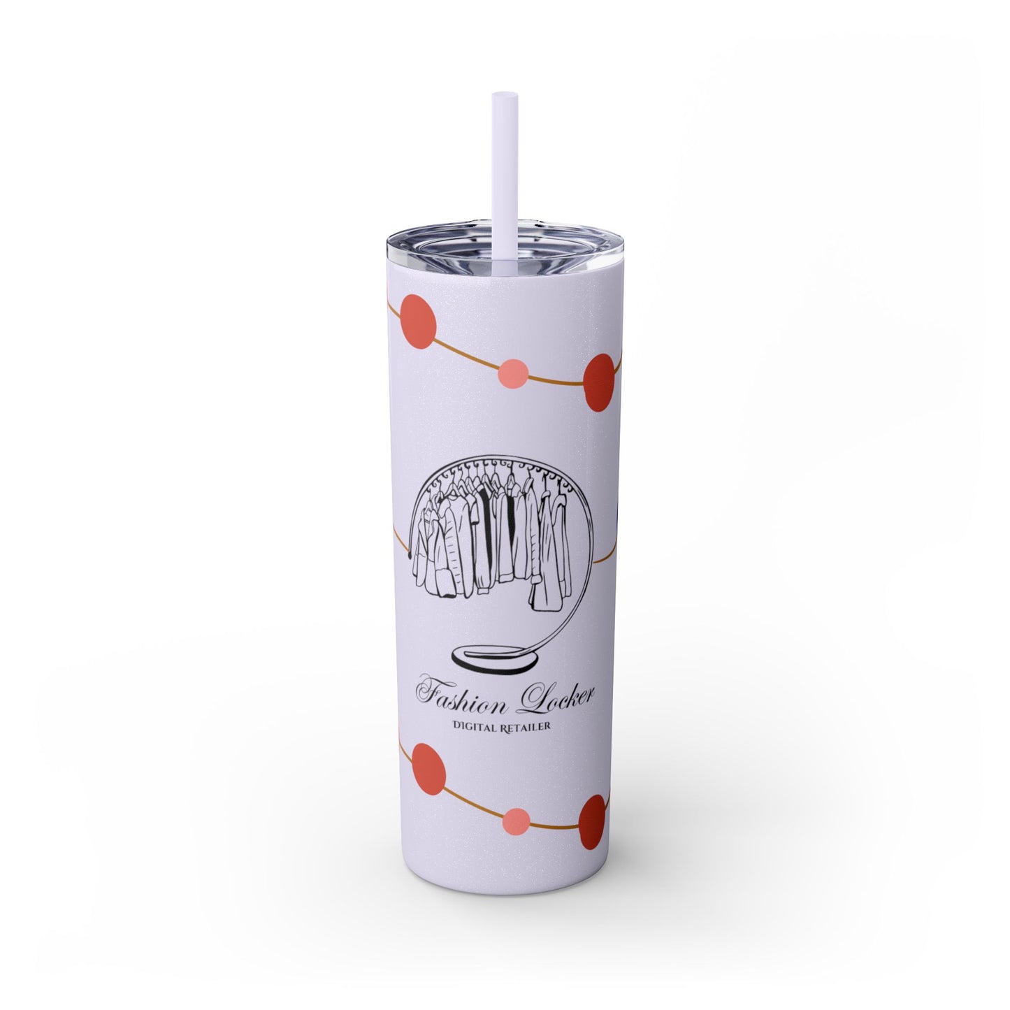 Vibrant Skinny Tumbler with Straw - 20oz