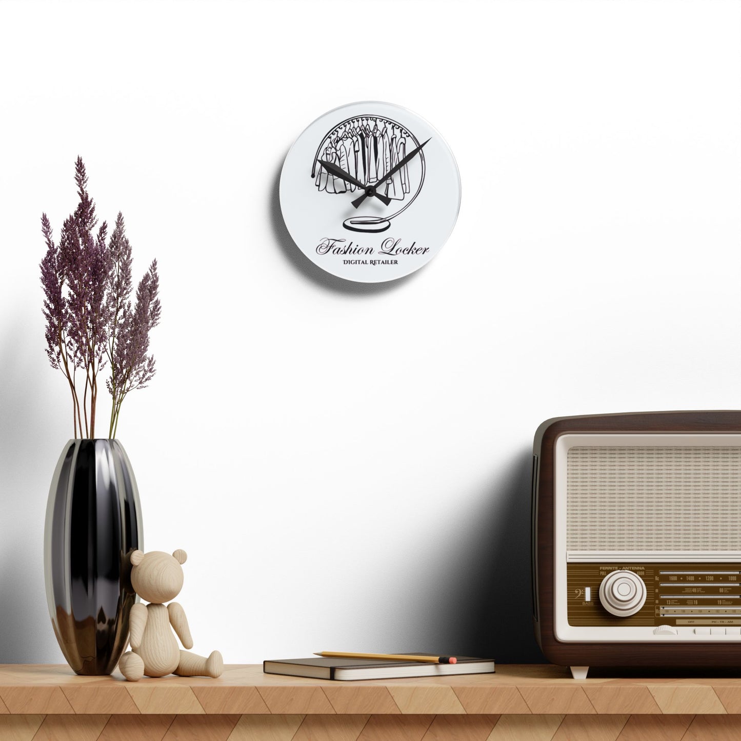 Fashion Locker Simplified Wall Clock