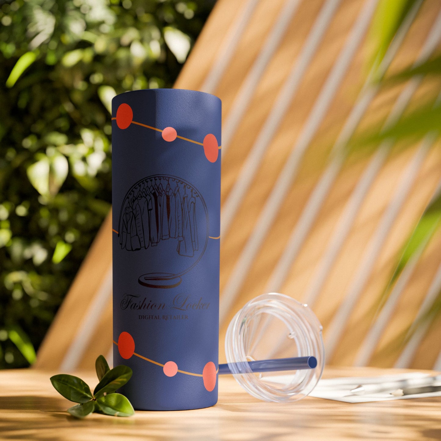 Vibrant Skinny Tumbler with Straw - 20oz
