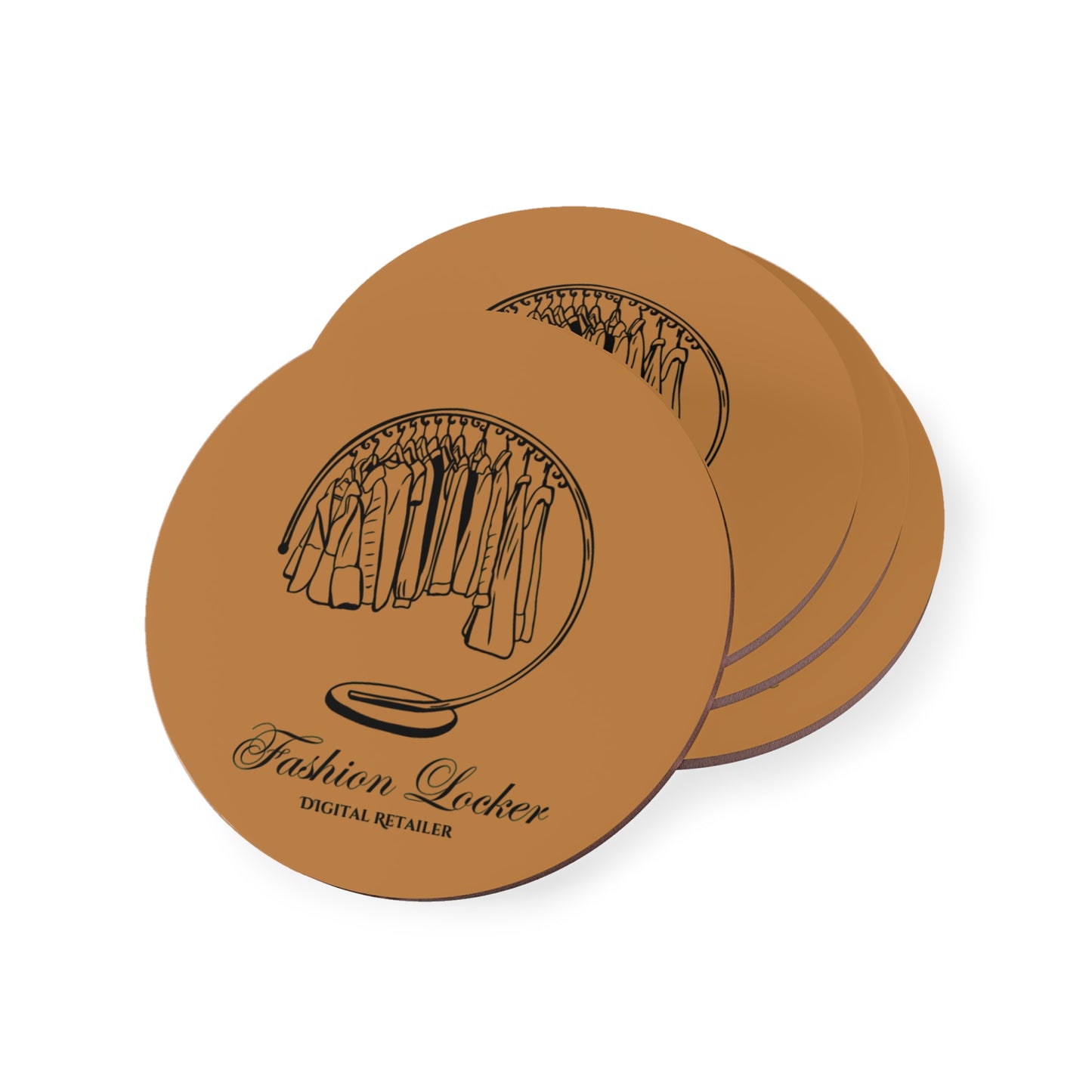 Fashion Locker Cup Coasters - Brown