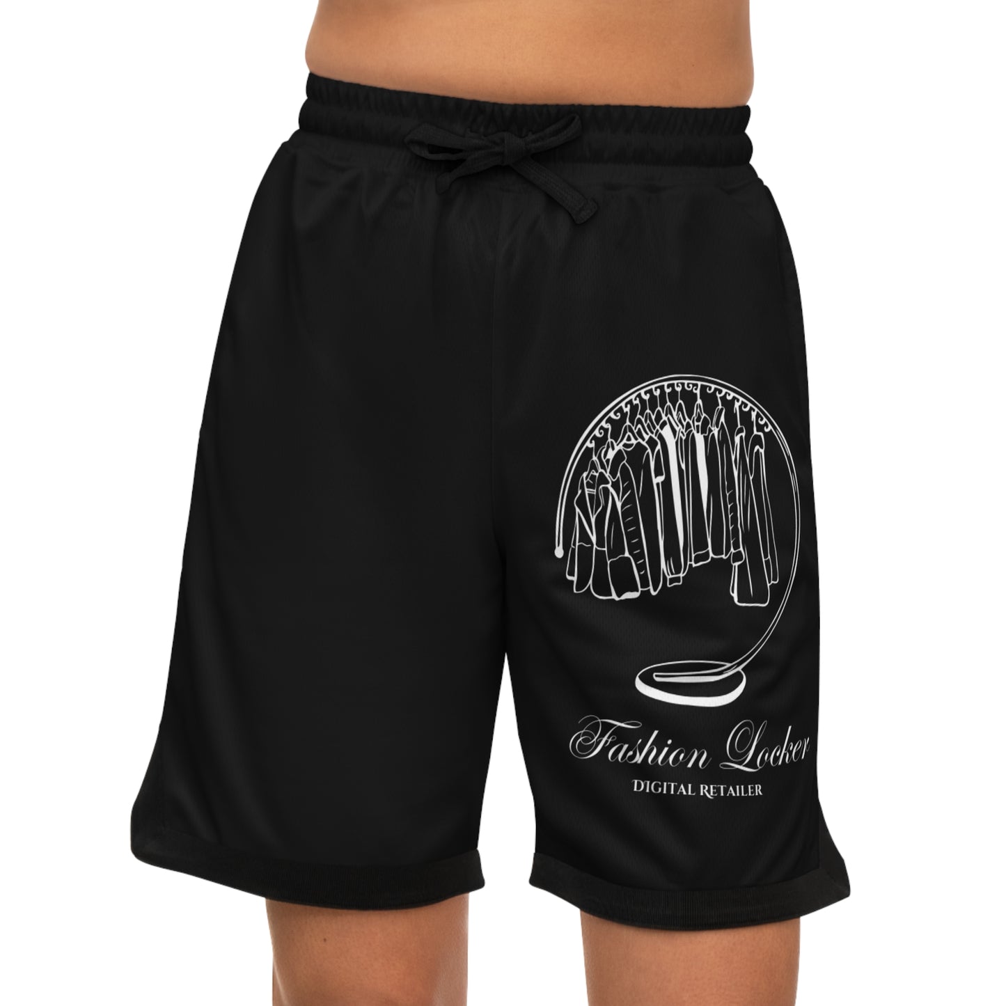Fashion Locker Basketball Rib Shorts Black