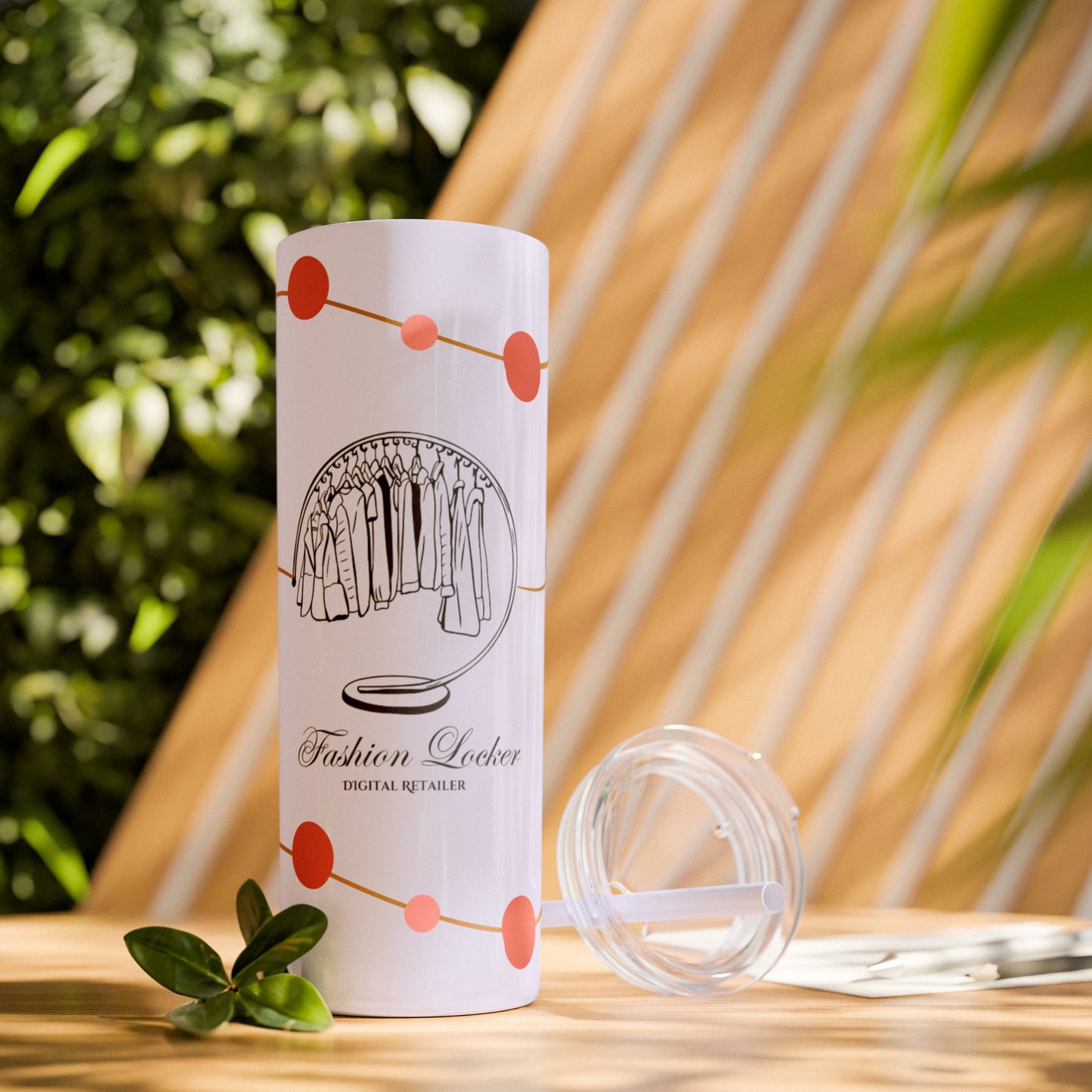 Vibrant Skinny Tumbler with Straw - 20oz