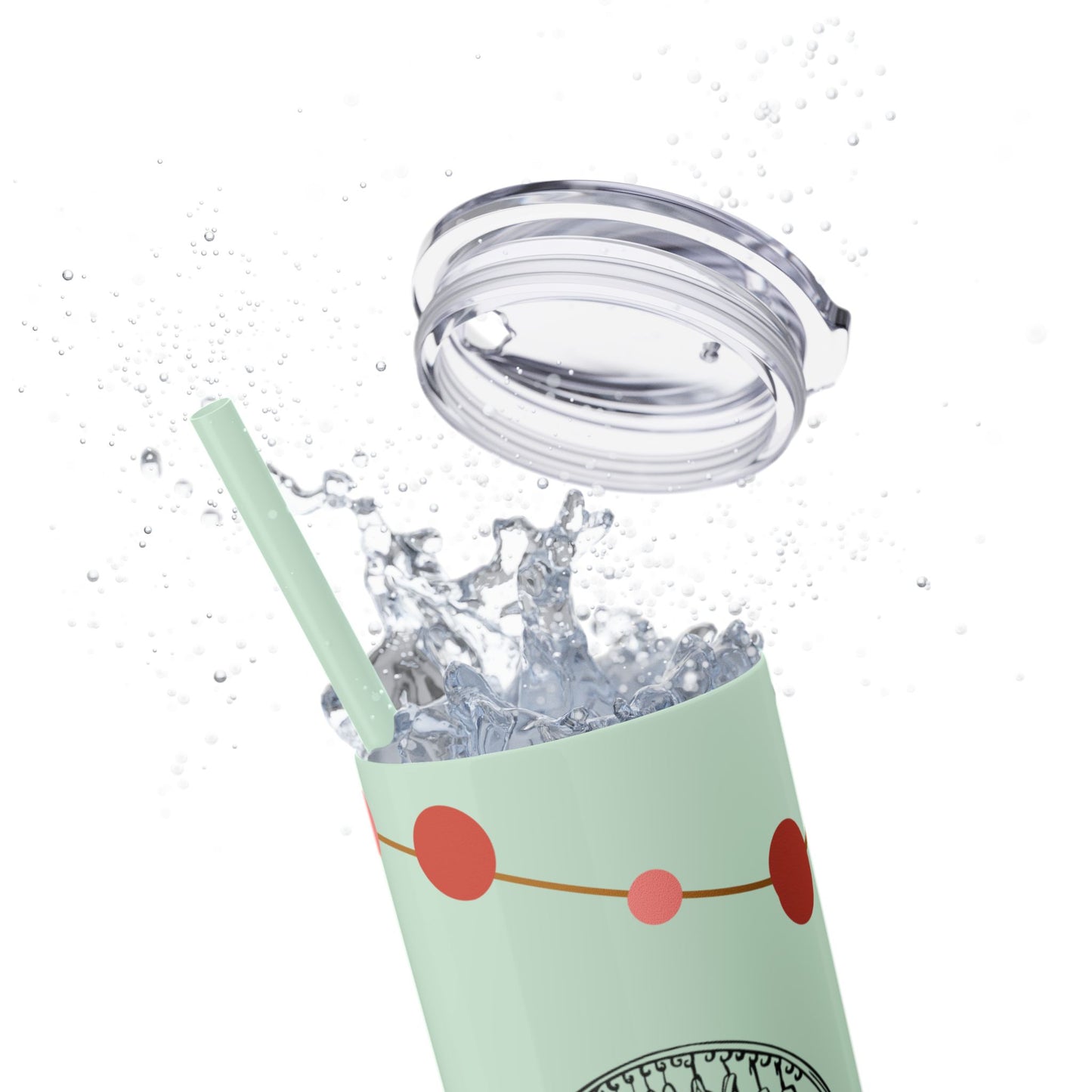 Vibrant Skinny Tumbler with Straw - 20oz
