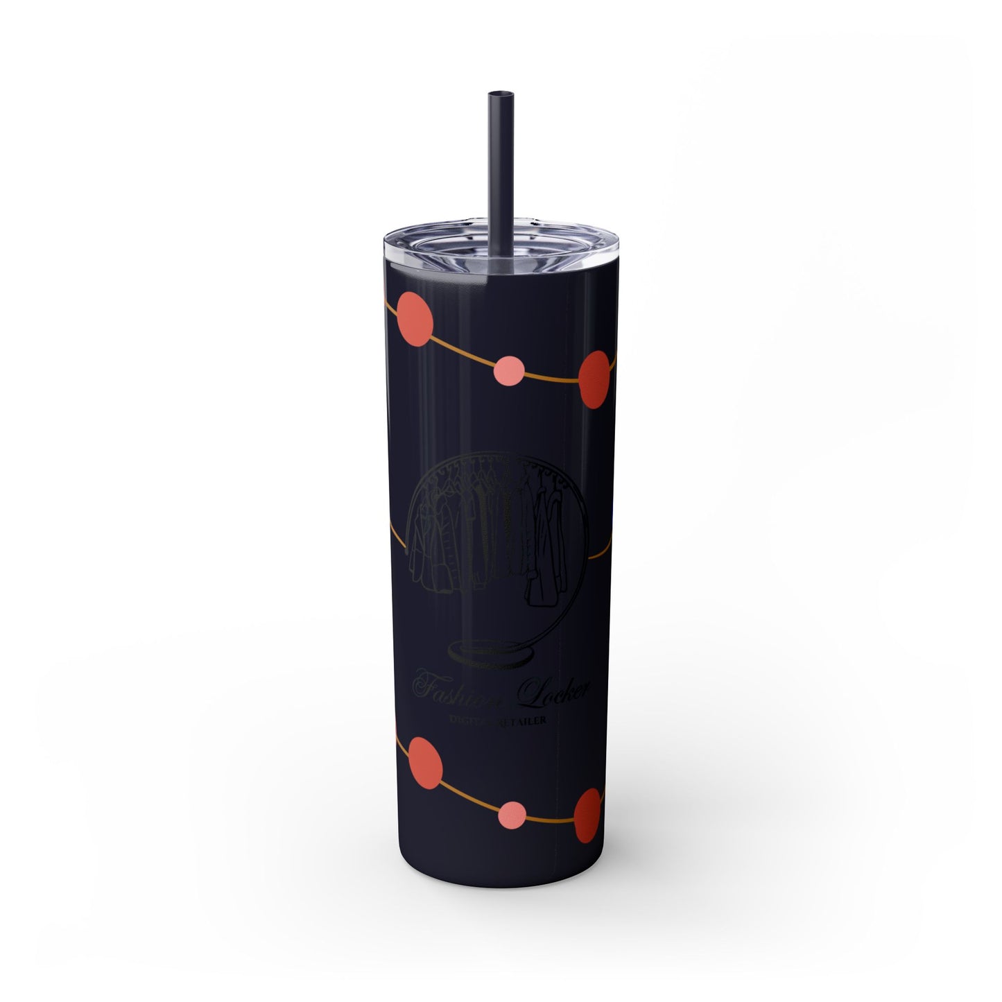 Vibrant Skinny Tumbler with Straw - 20oz