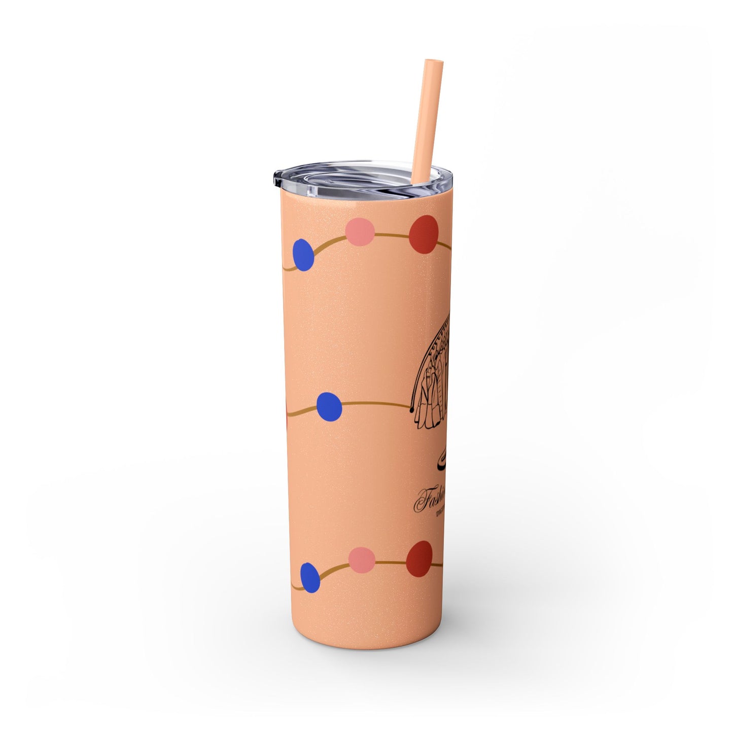 Vibrant Skinny Tumbler with Straw - 20oz