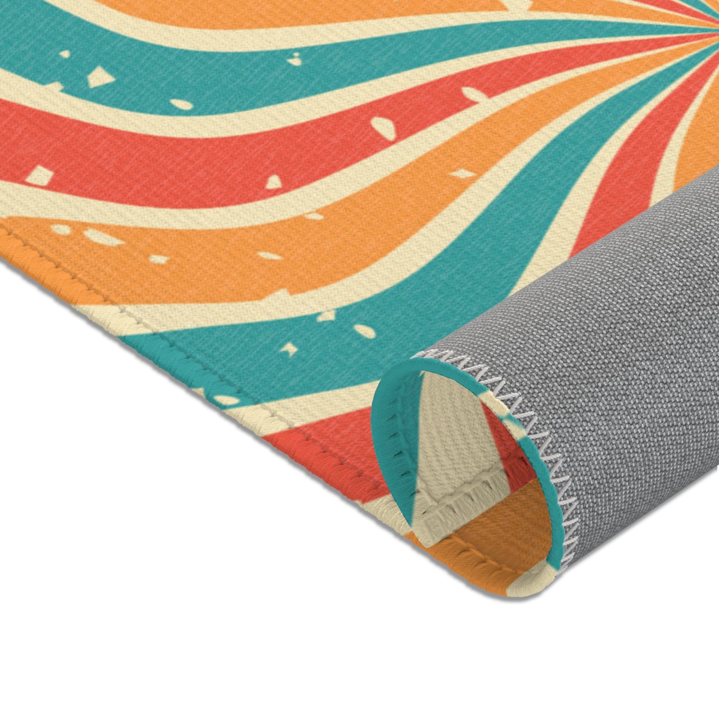 Retro Swirl Area Rug by Fashion Locker