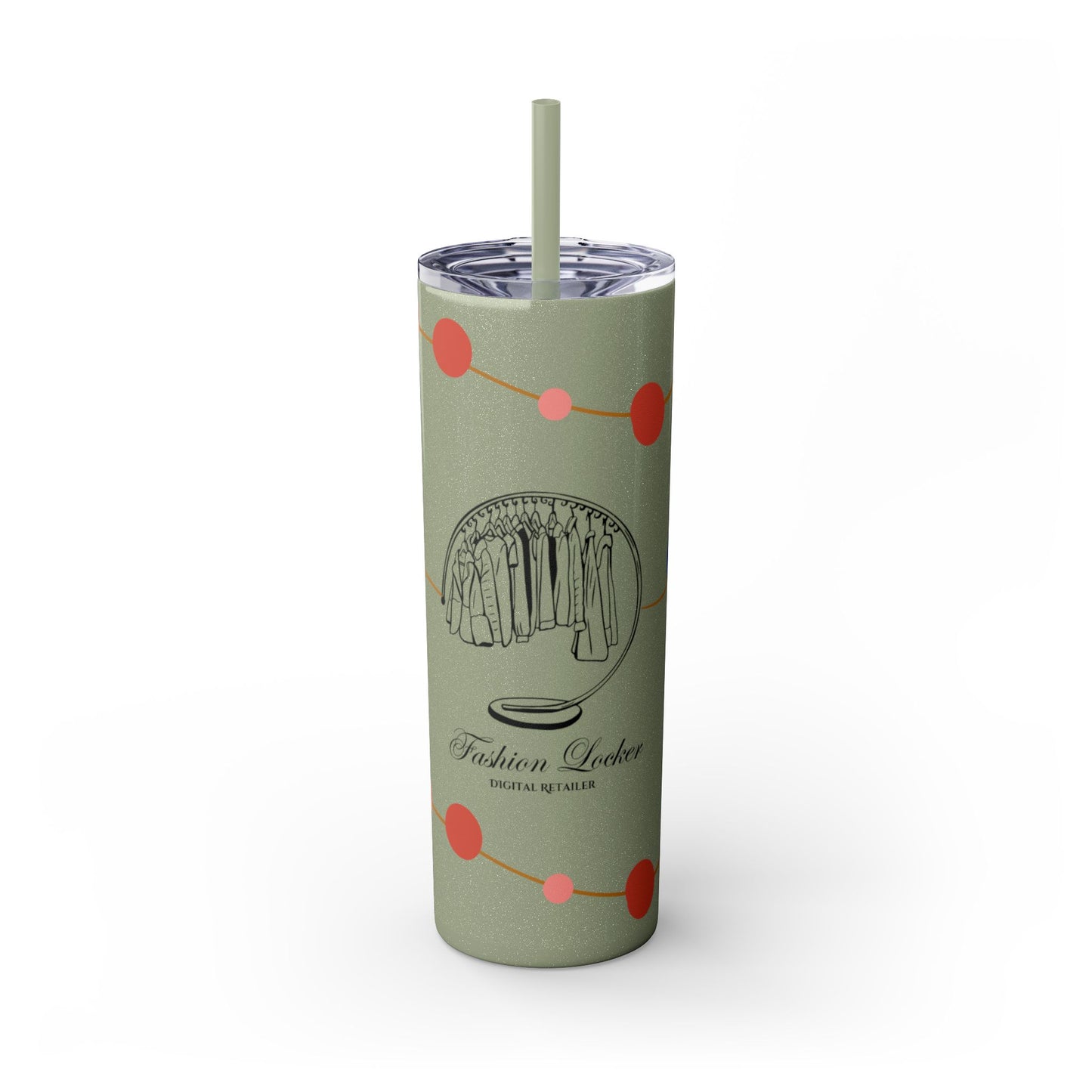 Vibrant Skinny Tumbler with Straw - 20oz