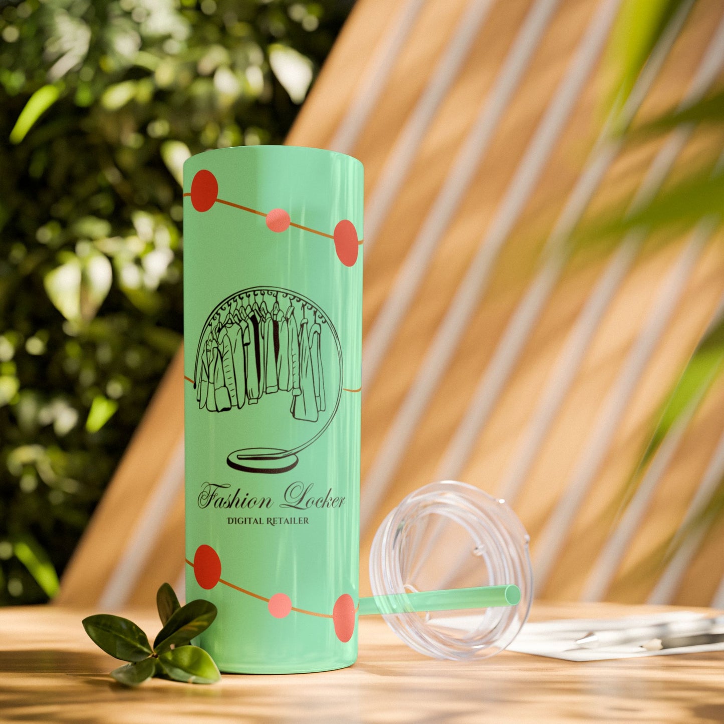 Vibrant Skinny Tumbler with Straw - 20oz
