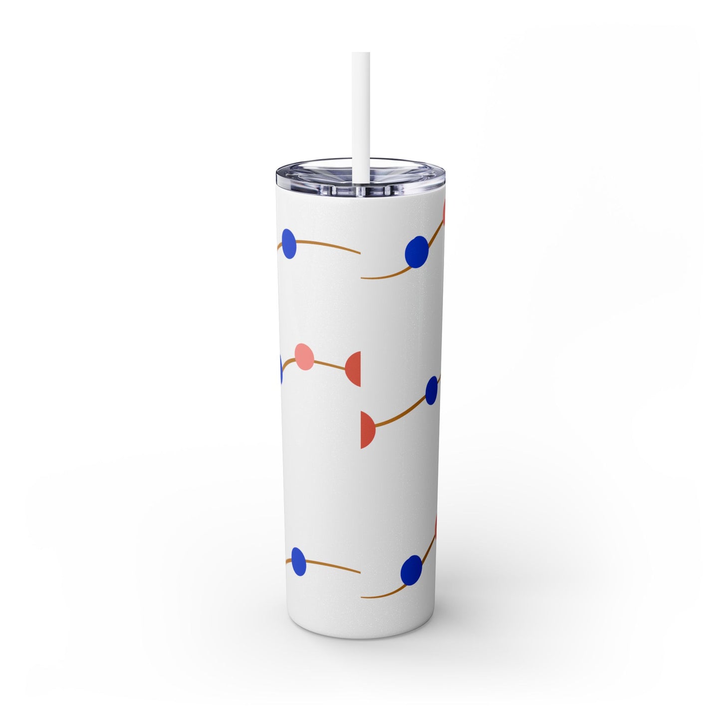 Vibrant Skinny Tumbler with Straw - 20oz