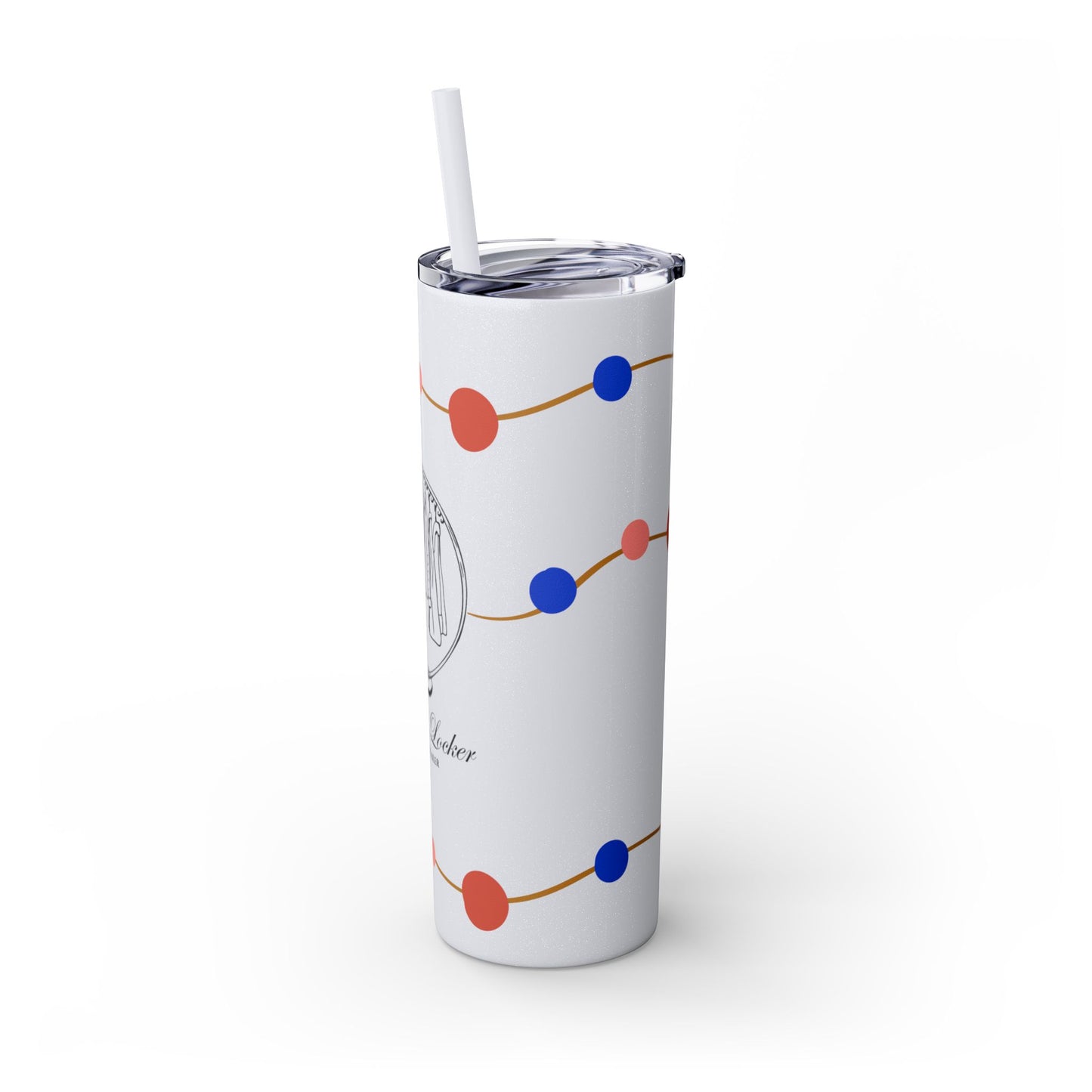 Vibrant Skinny Tumbler with Straw - 20oz