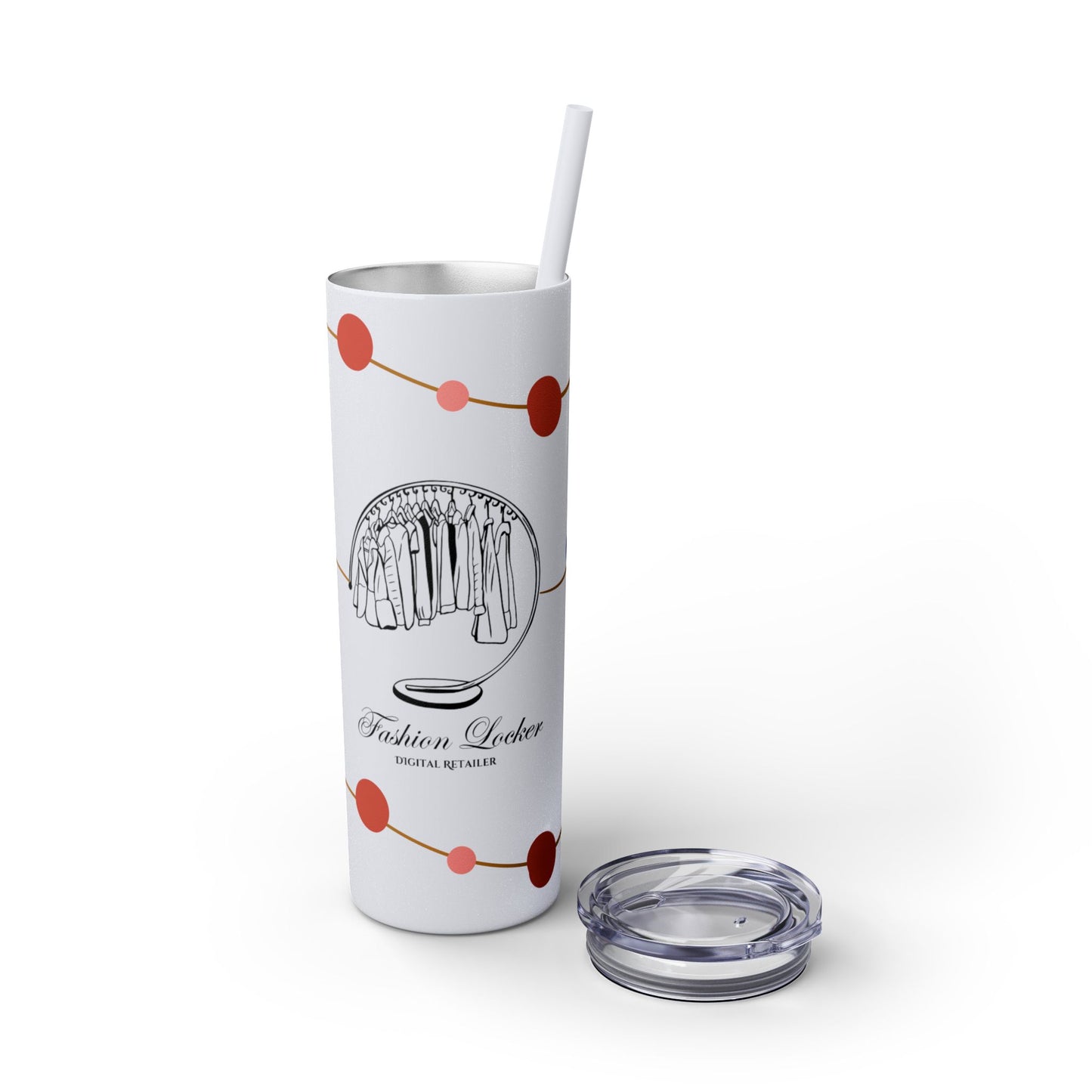 Vibrant Skinny Tumbler with Straw - 20oz