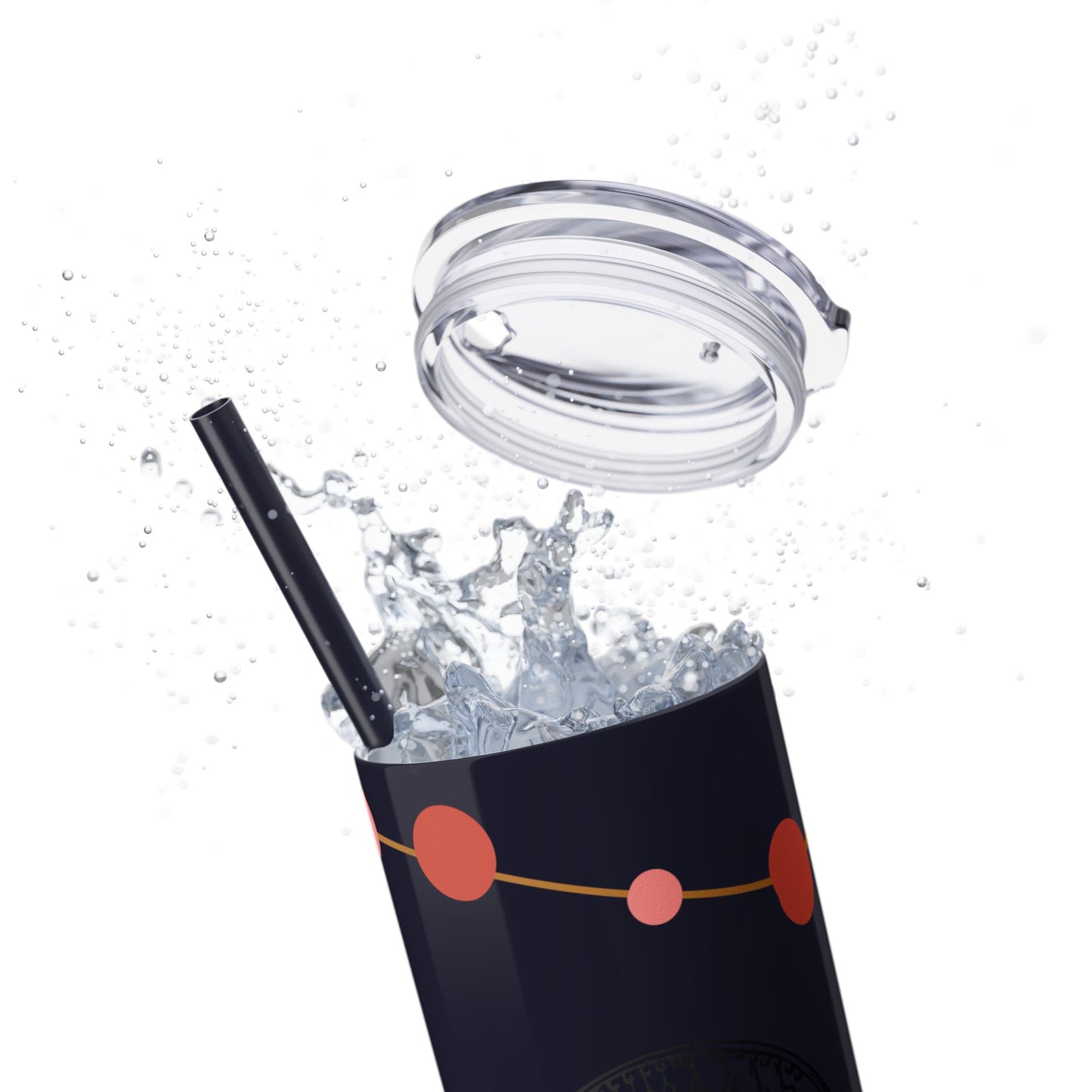 Vibrant Skinny Tumbler with Straw - 20oz