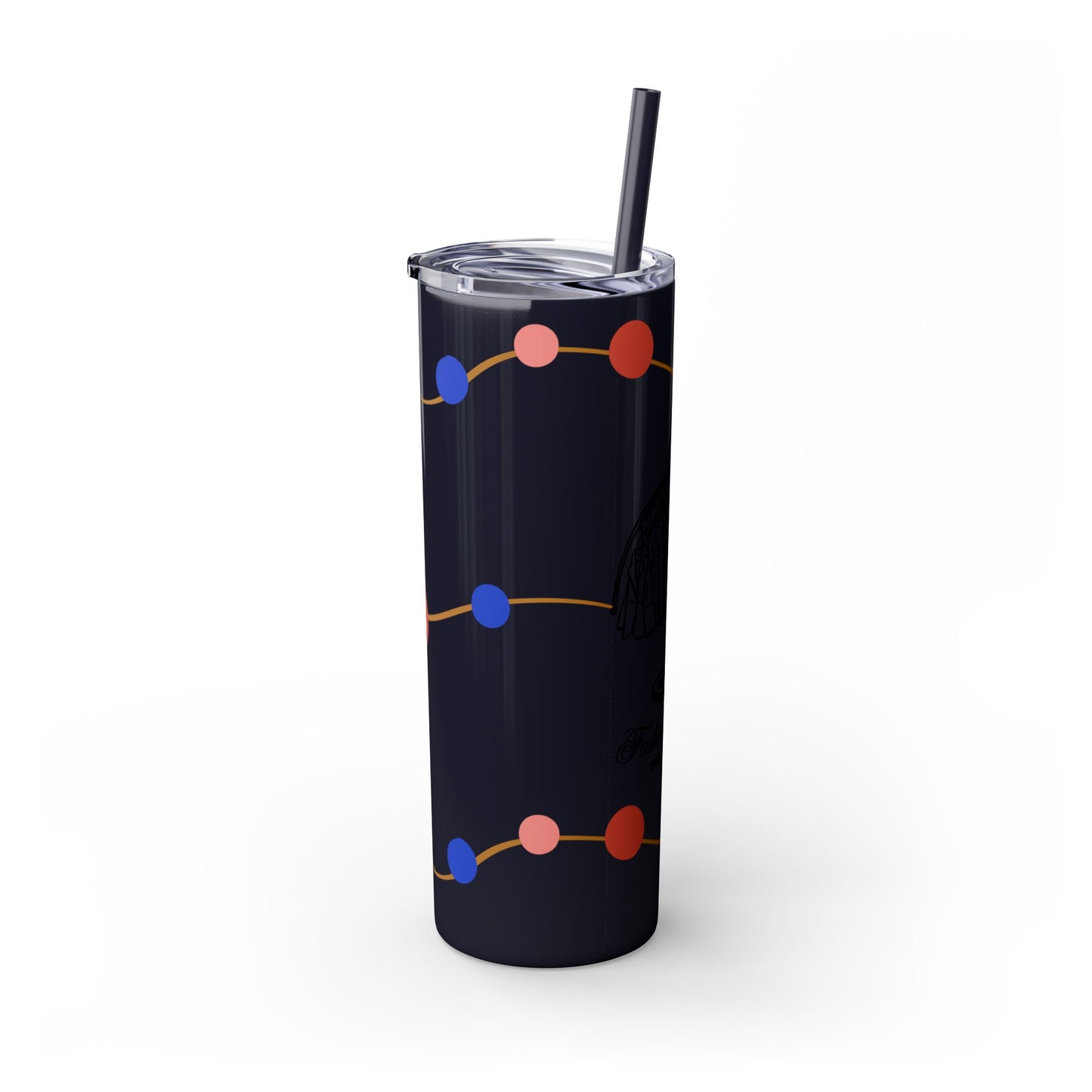 Vibrant Skinny Tumbler with Straw - 20oz