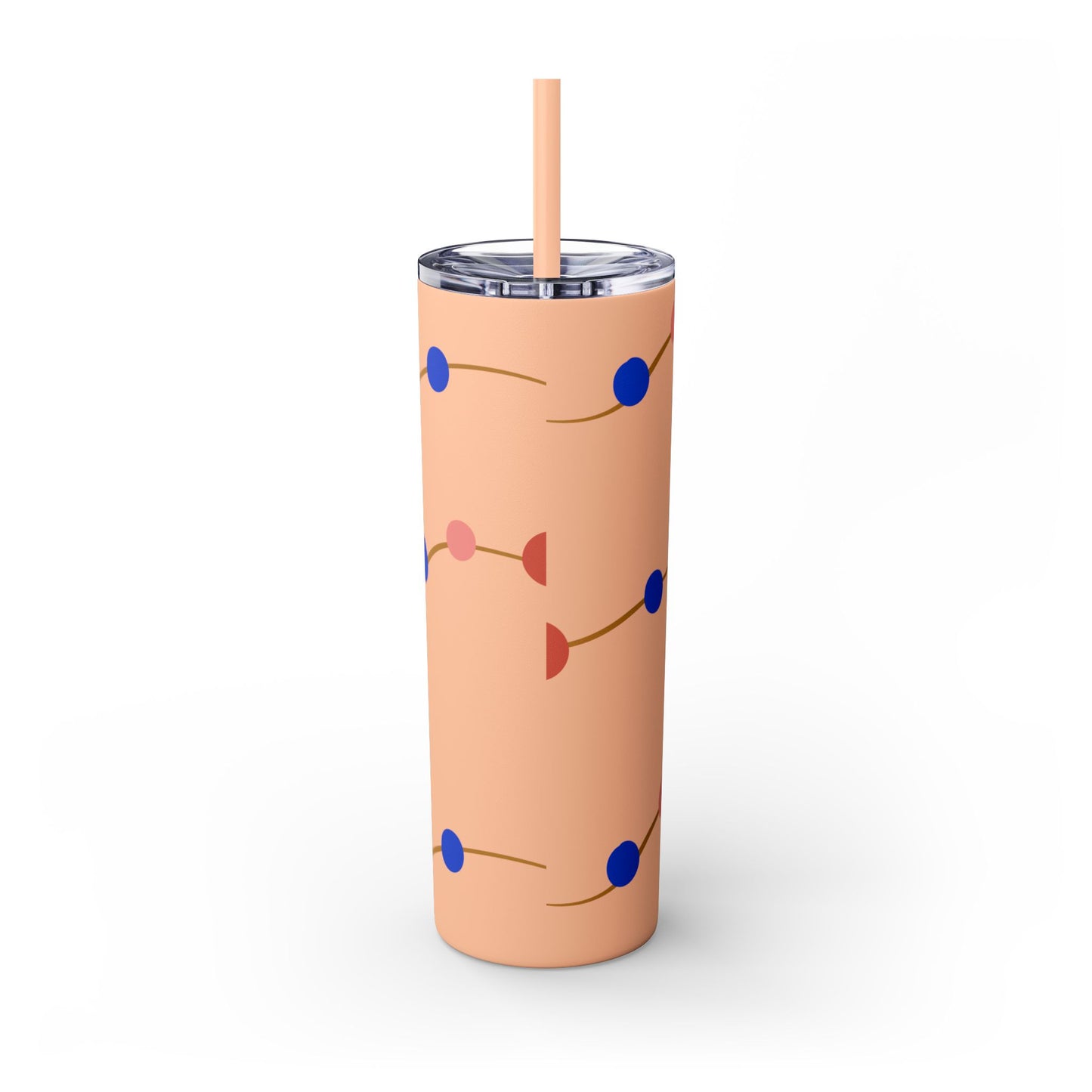 Vibrant Skinny Tumbler with Straw - 20oz