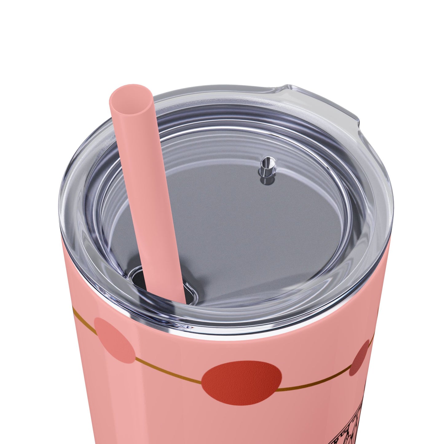 Vibrant Skinny Tumbler with Straw - 20oz