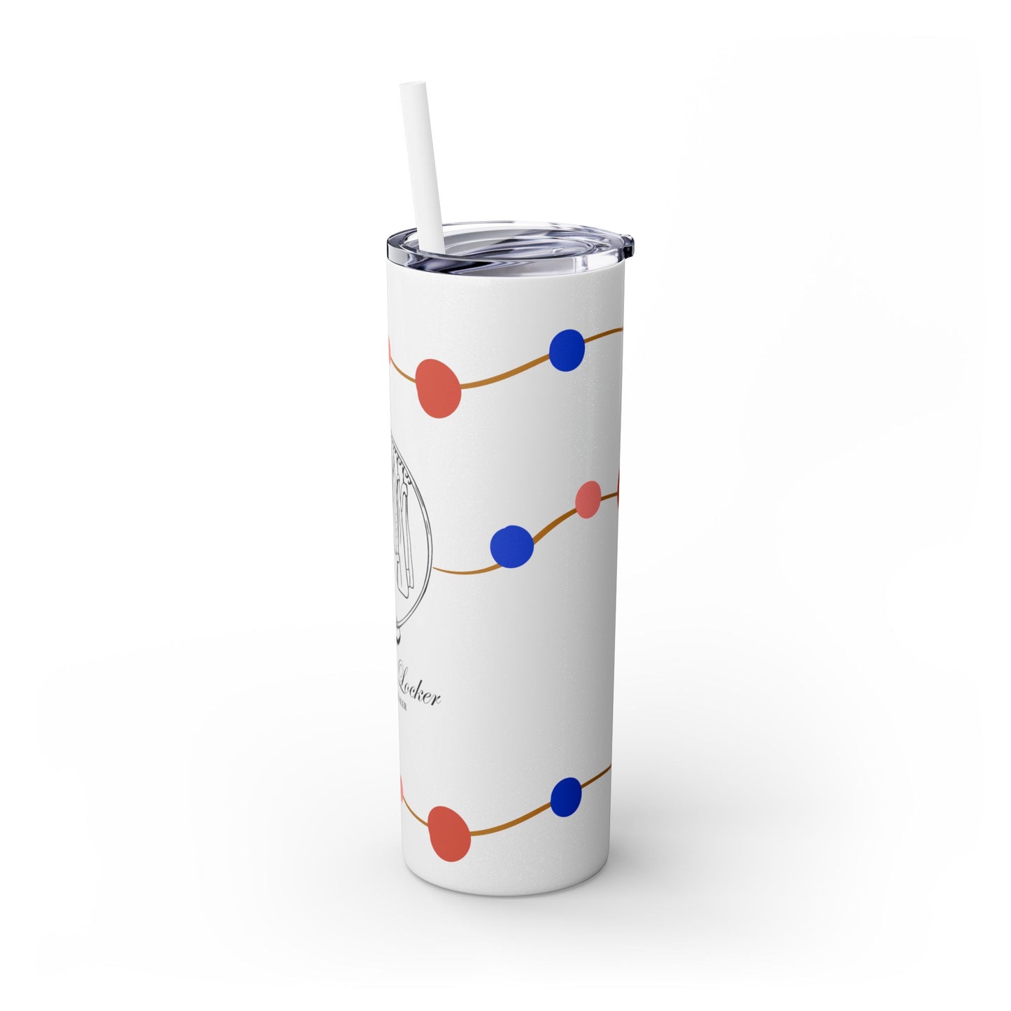 Vibrant Skinny Tumbler with Straw - 20oz