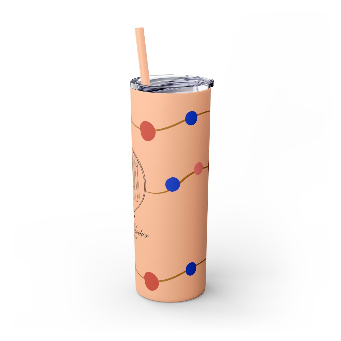 Vibrant Skinny Tumbler with Straw - 20oz
