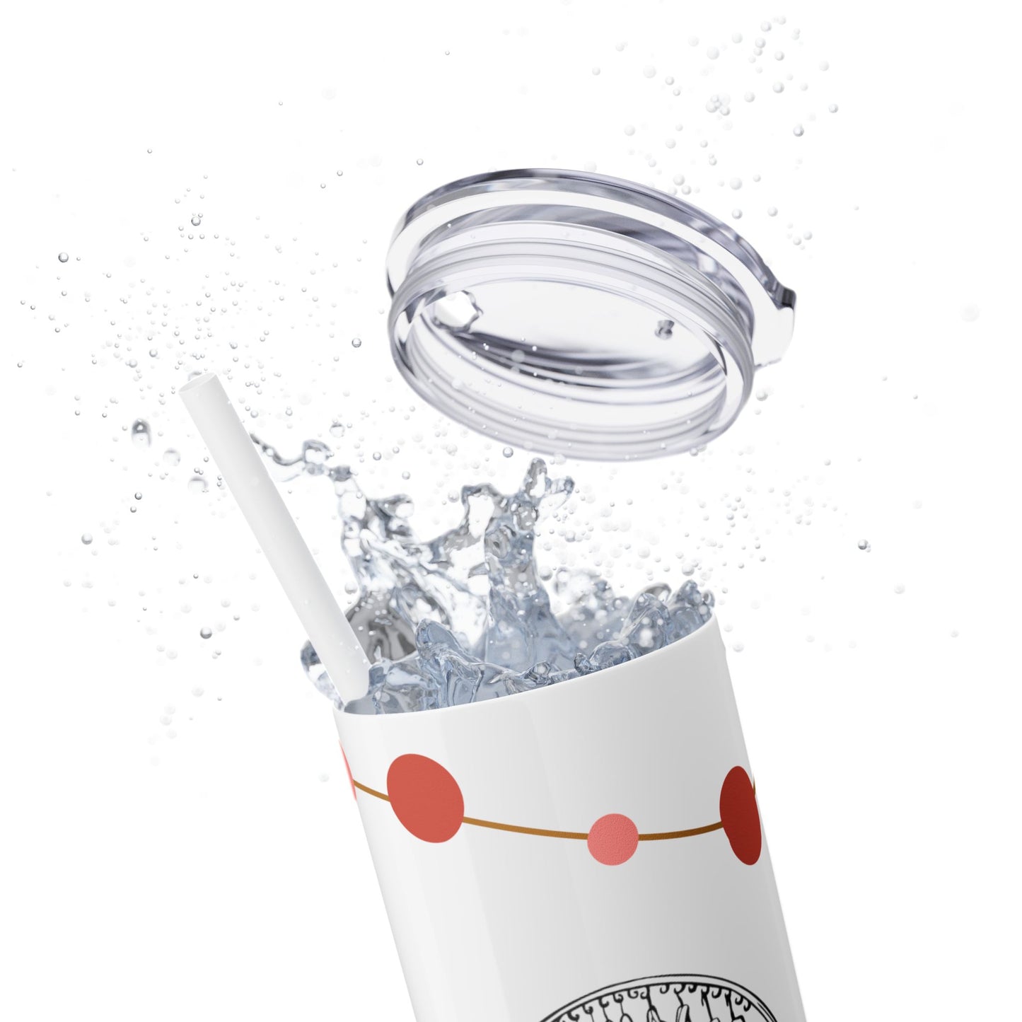 Vibrant Skinny Tumbler with Straw - 20oz