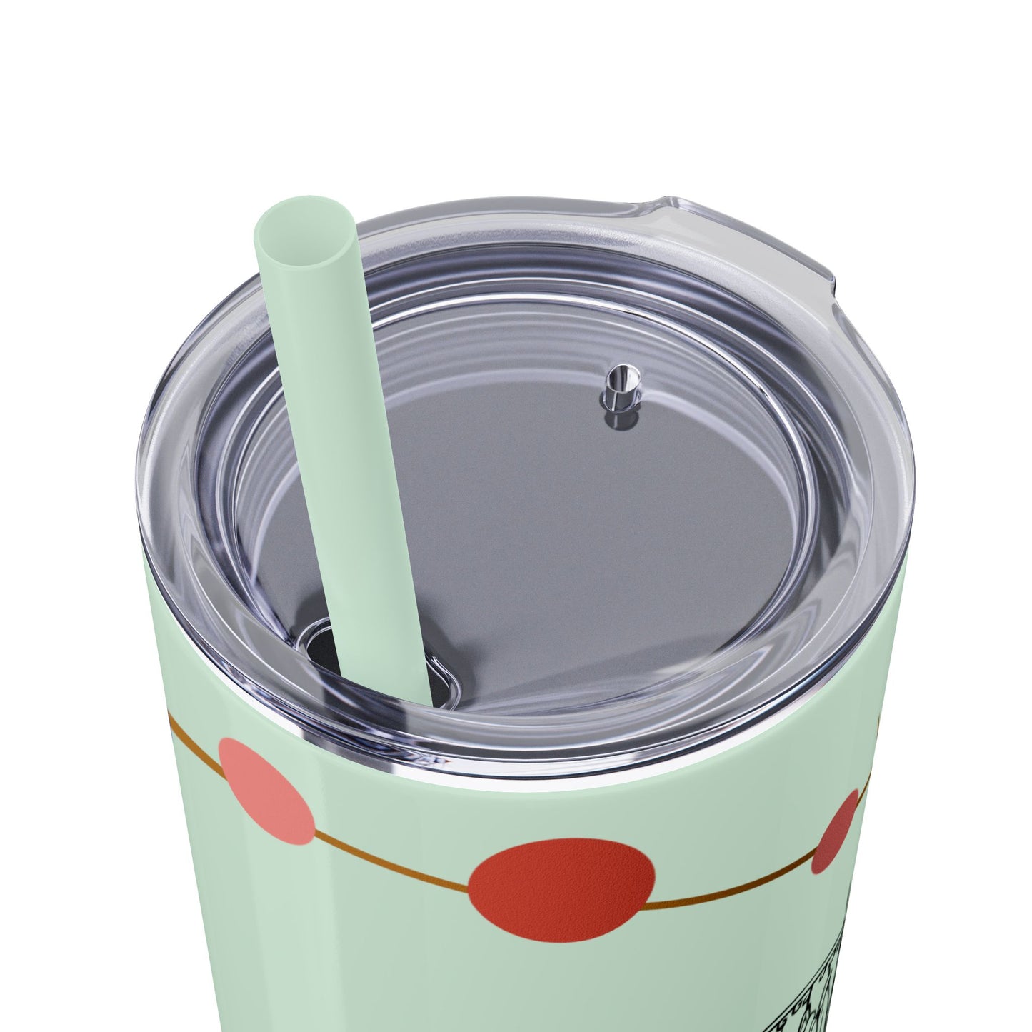 Vibrant Skinny Tumbler with Straw - 20oz