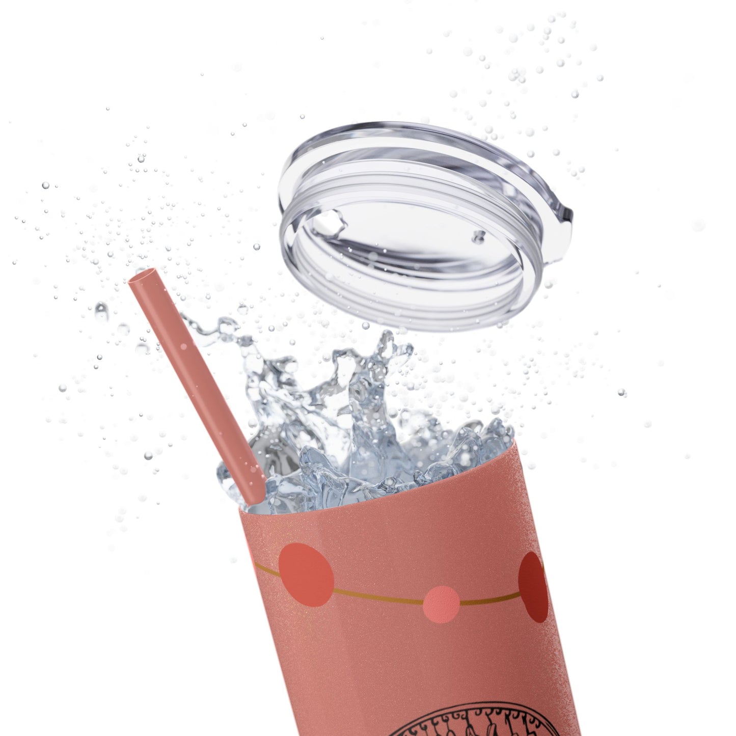 Vibrant Skinny Tumbler with Straw - 20oz