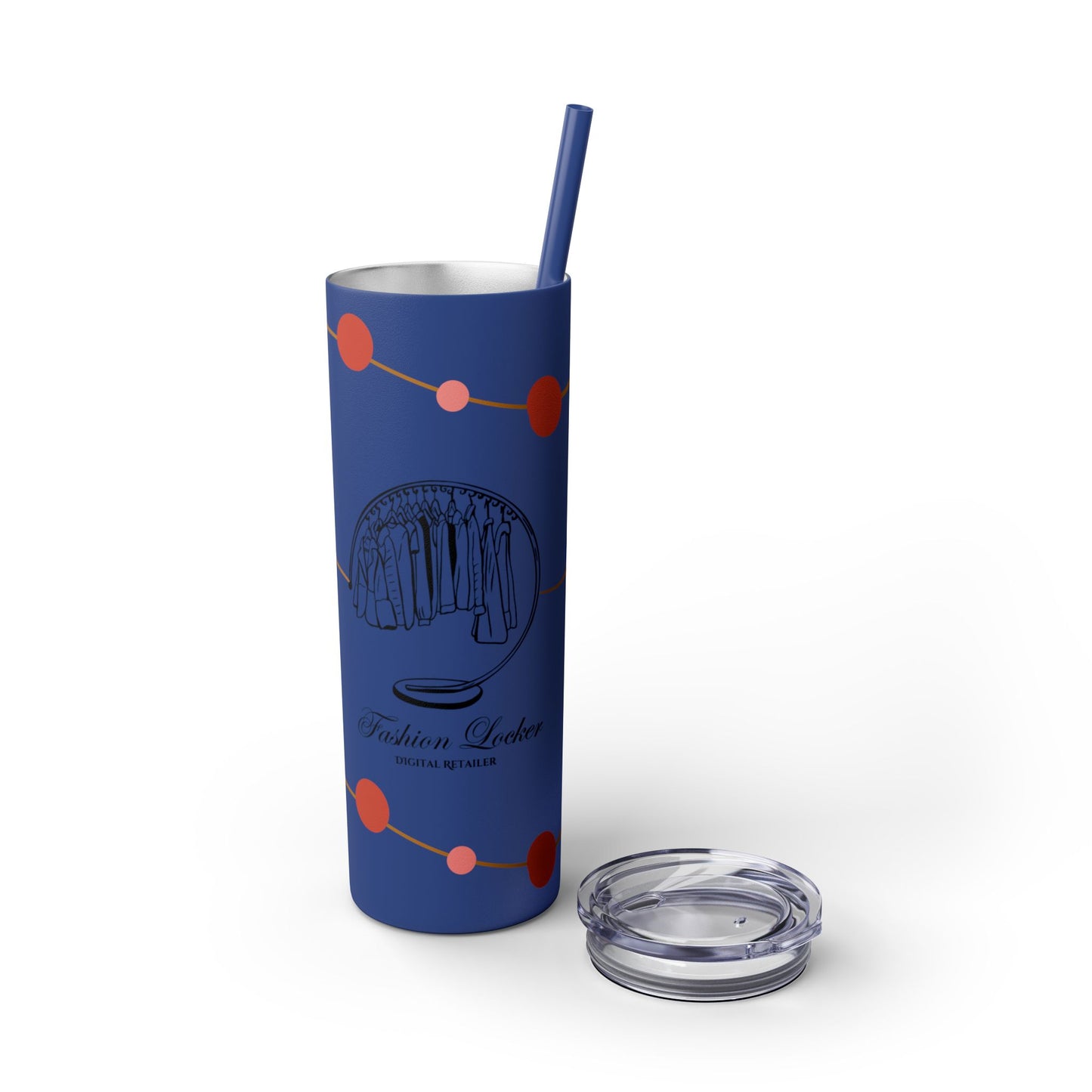 Vibrant Skinny Tumbler with Straw - 20oz