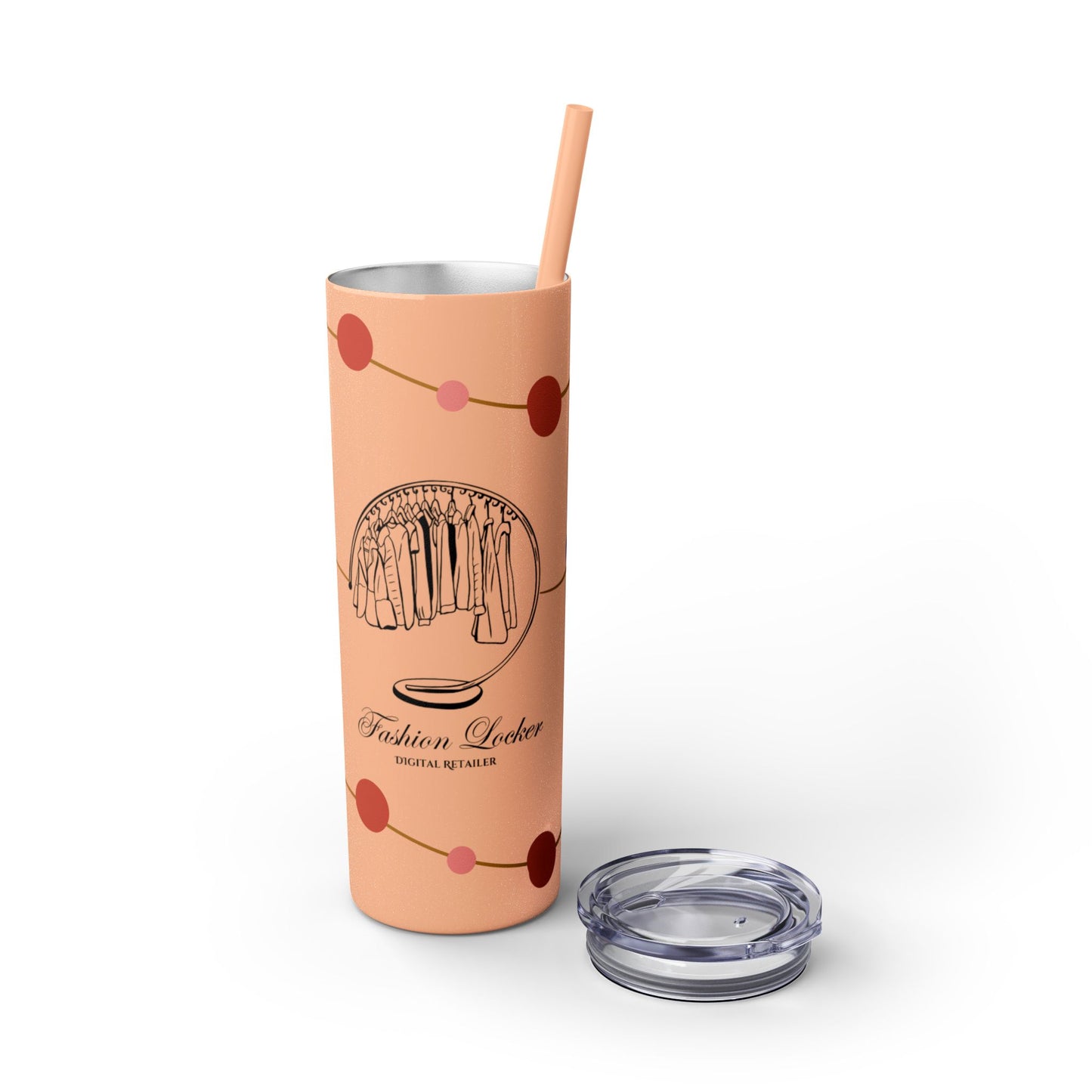 Vibrant Skinny Tumbler with Straw - 20oz