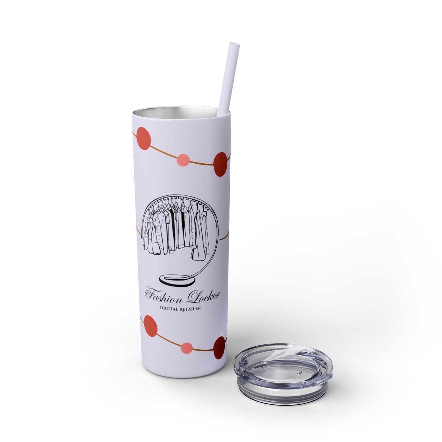 Vibrant Skinny Tumbler with Straw - 20oz