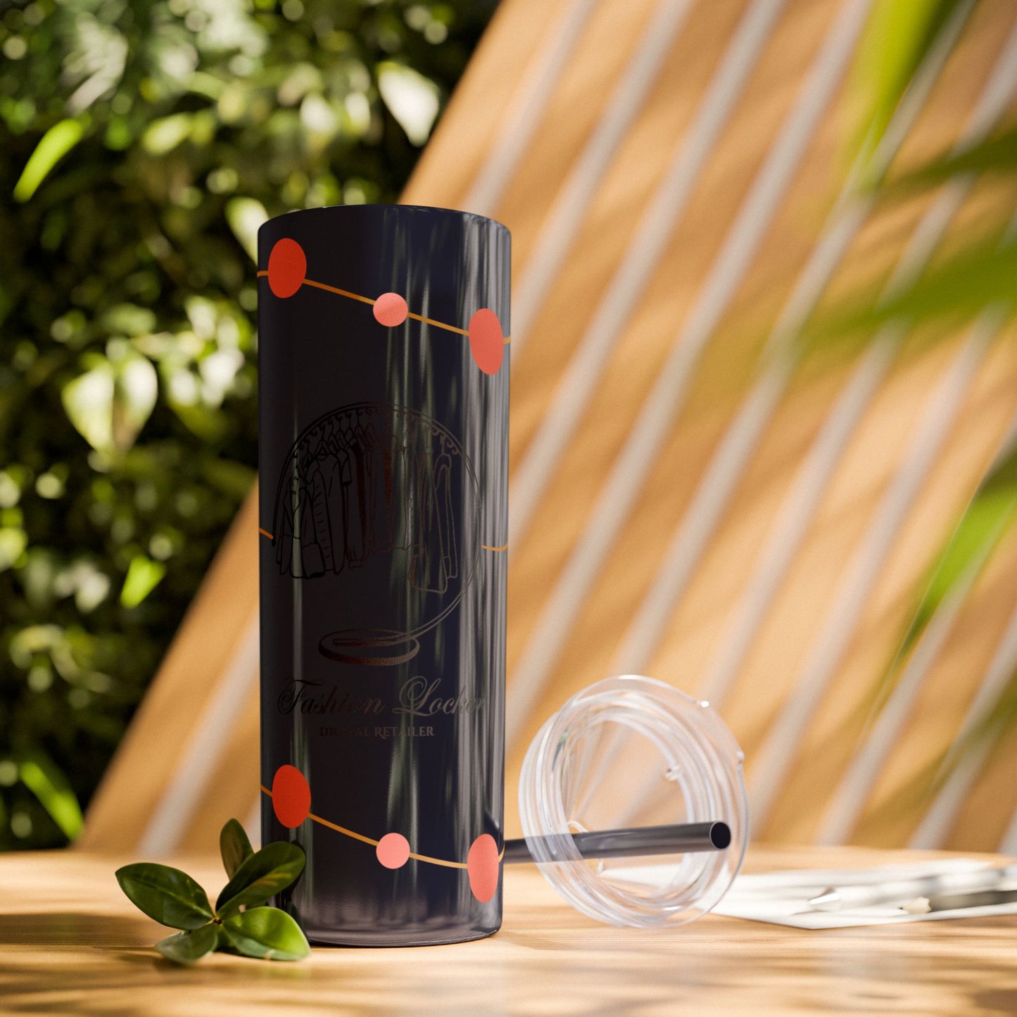 Vibrant Skinny Tumbler with Straw - 20oz