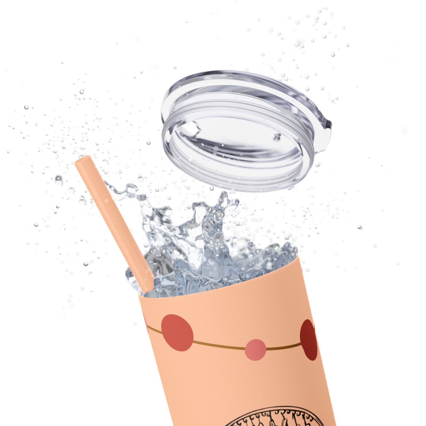 Vibrant Skinny Tumbler with Straw - 20oz