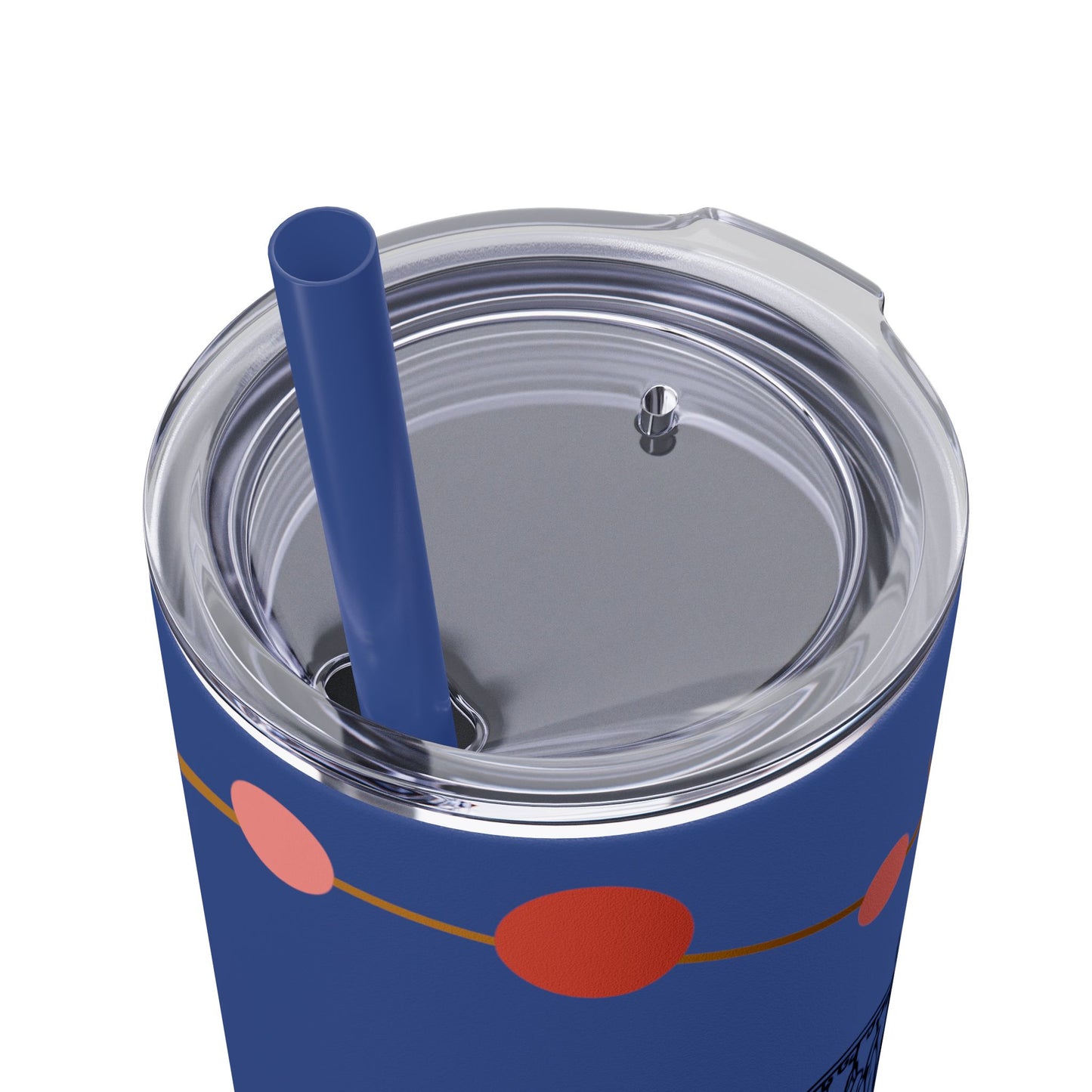 Vibrant Skinny Tumbler with Straw - 20oz