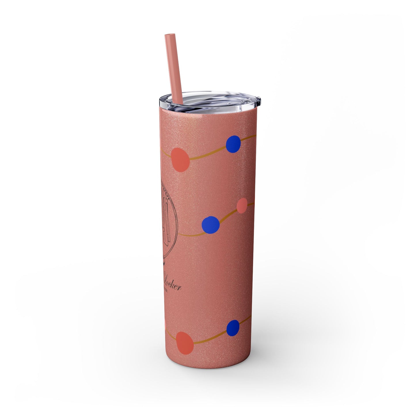 Vibrant Skinny Tumbler with Straw - 20oz
