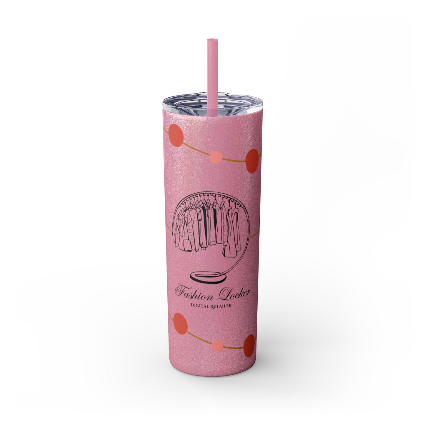 Vibrant Skinny Tumbler with Straw - 20oz