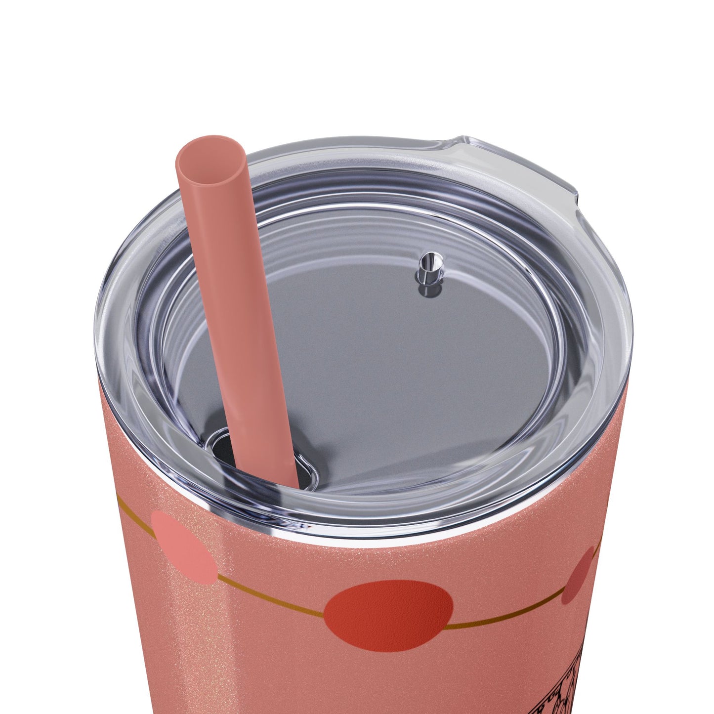 Vibrant Skinny Tumbler with Straw - 20oz