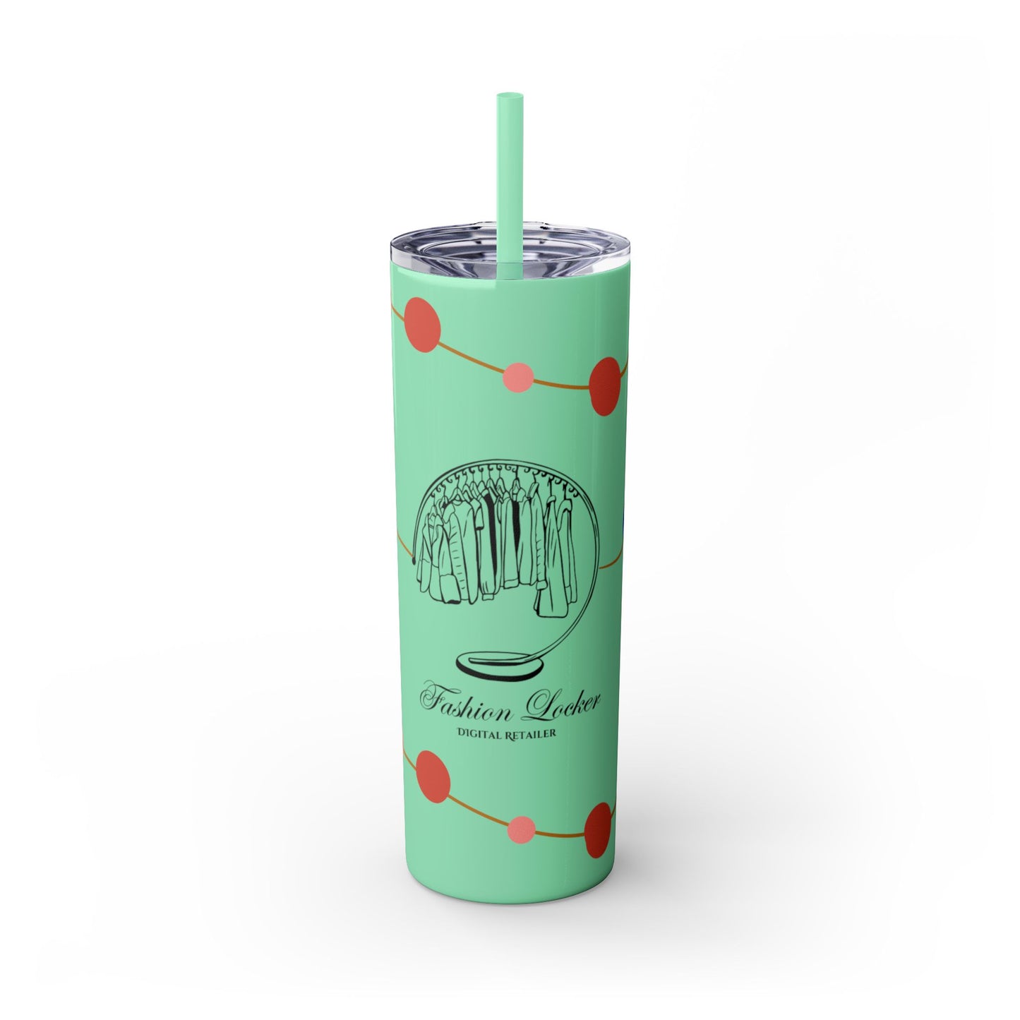 Vibrant Skinny Tumbler with Straw - 20oz