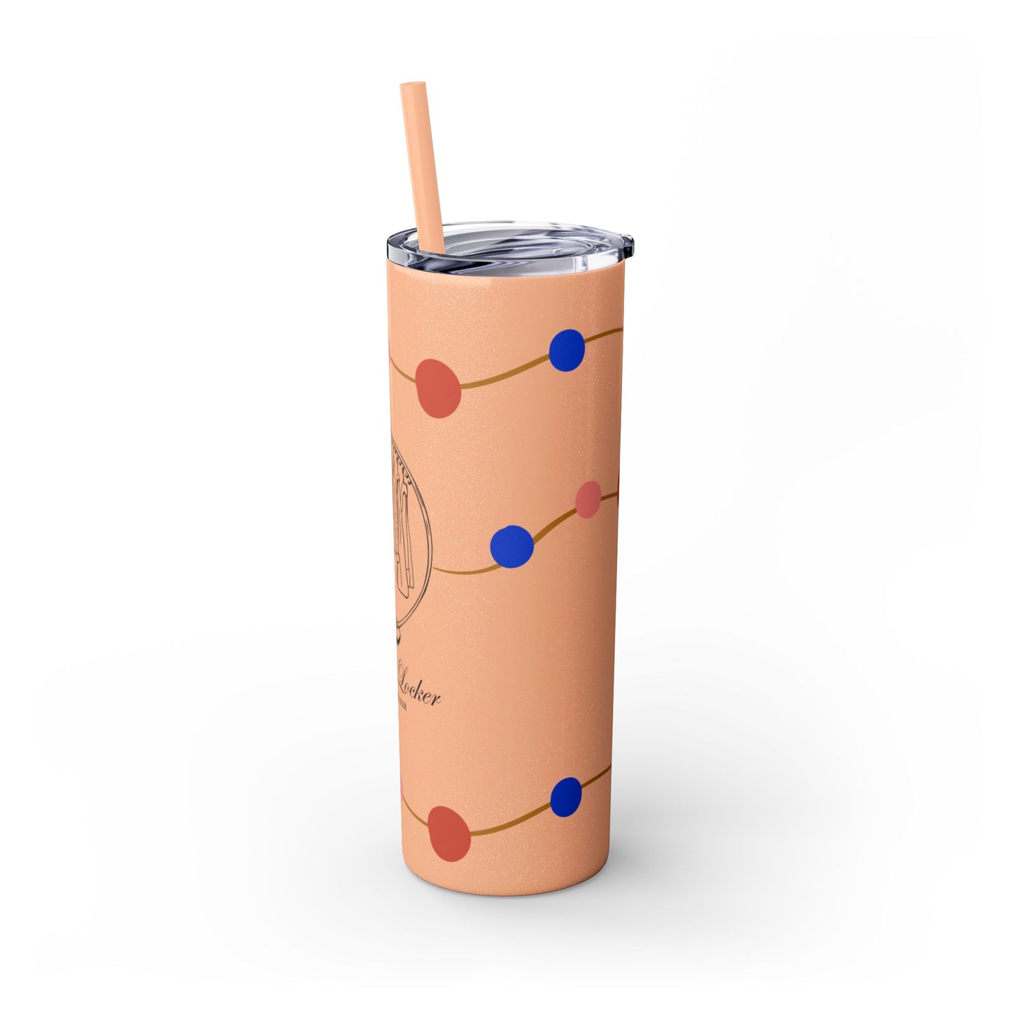 Vibrant Skinny Tumbler with Straw - 20oz