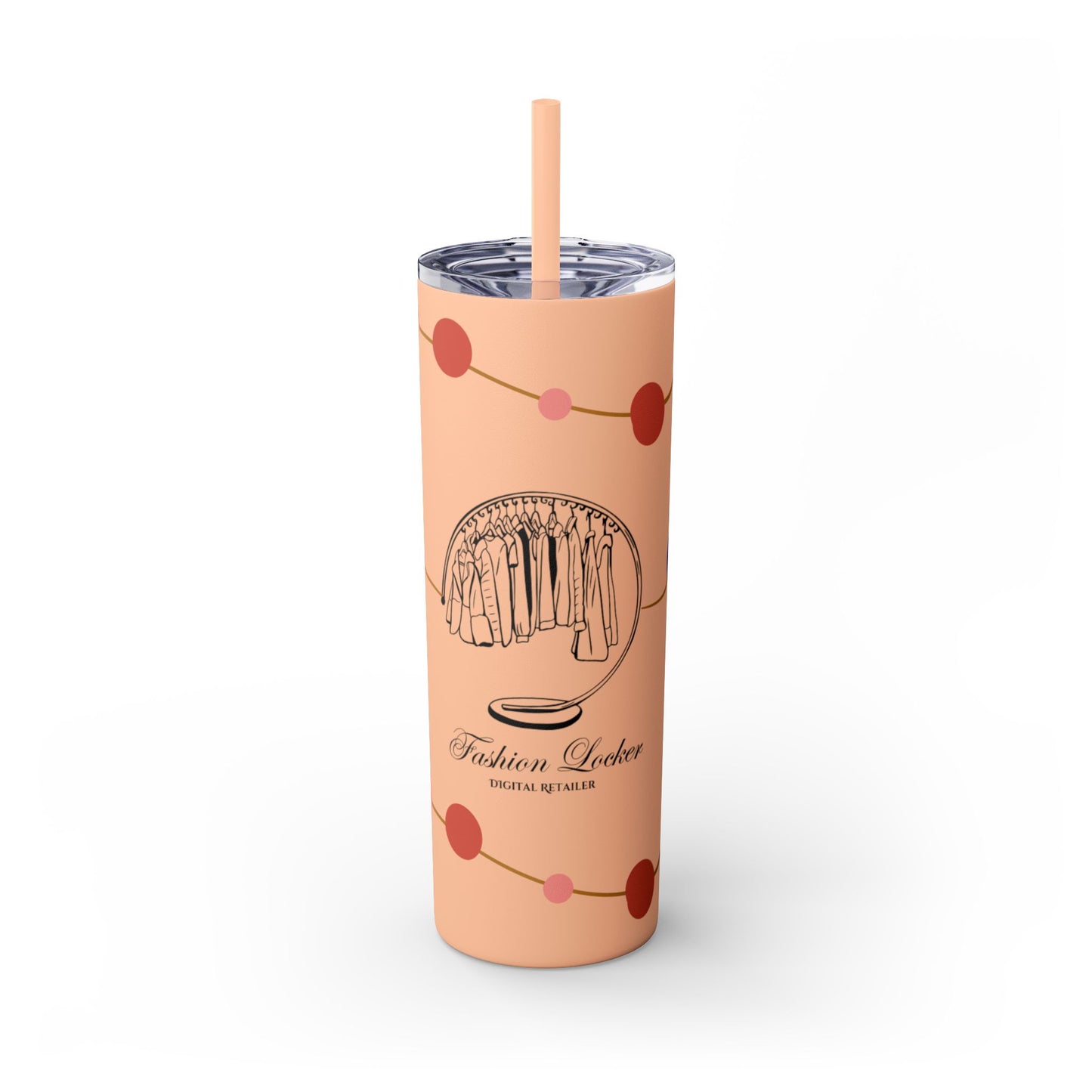 Vibrant Skinny Tumbler with Straw - 20oz