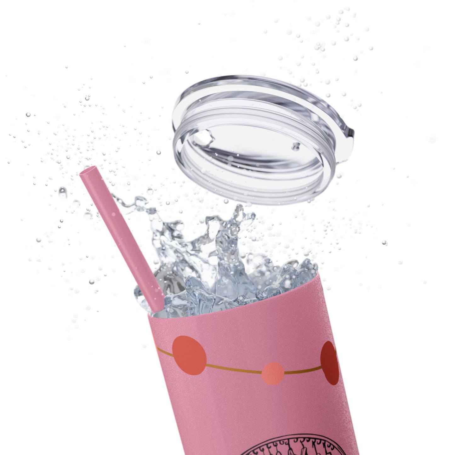 Vibrant Skinny Tumbler with Straw - 20oz