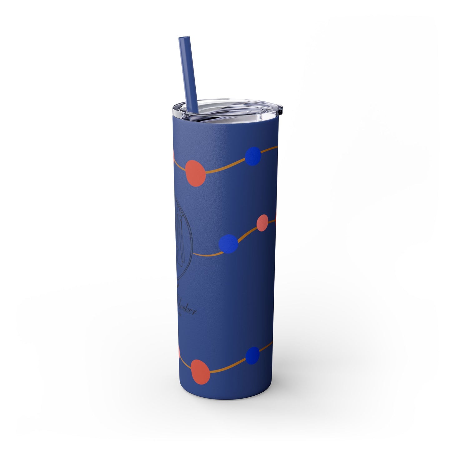 Vibrant Skinny Tumbler with Straw - 20oz