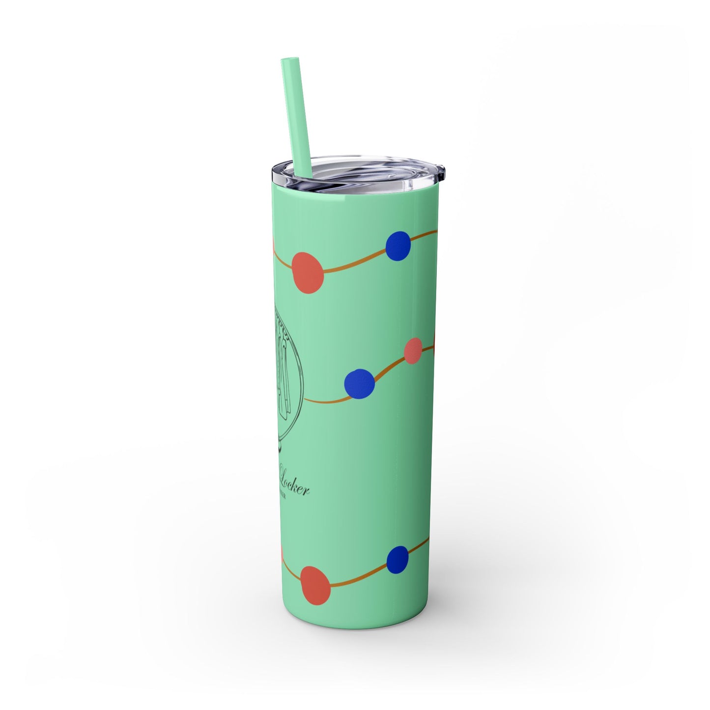 Vibrant Skinny Tumbler with Straw - 20oz