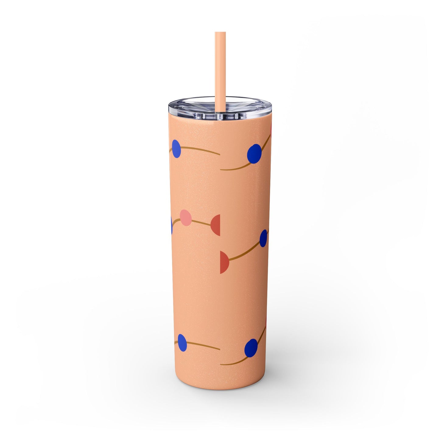 Vibrant Skinny Tumbler with Straw - 20oz