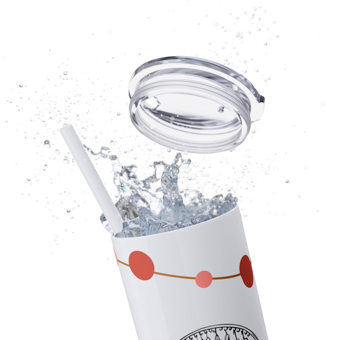 Vibrant Skinny Tumbler with Straw - 20oz