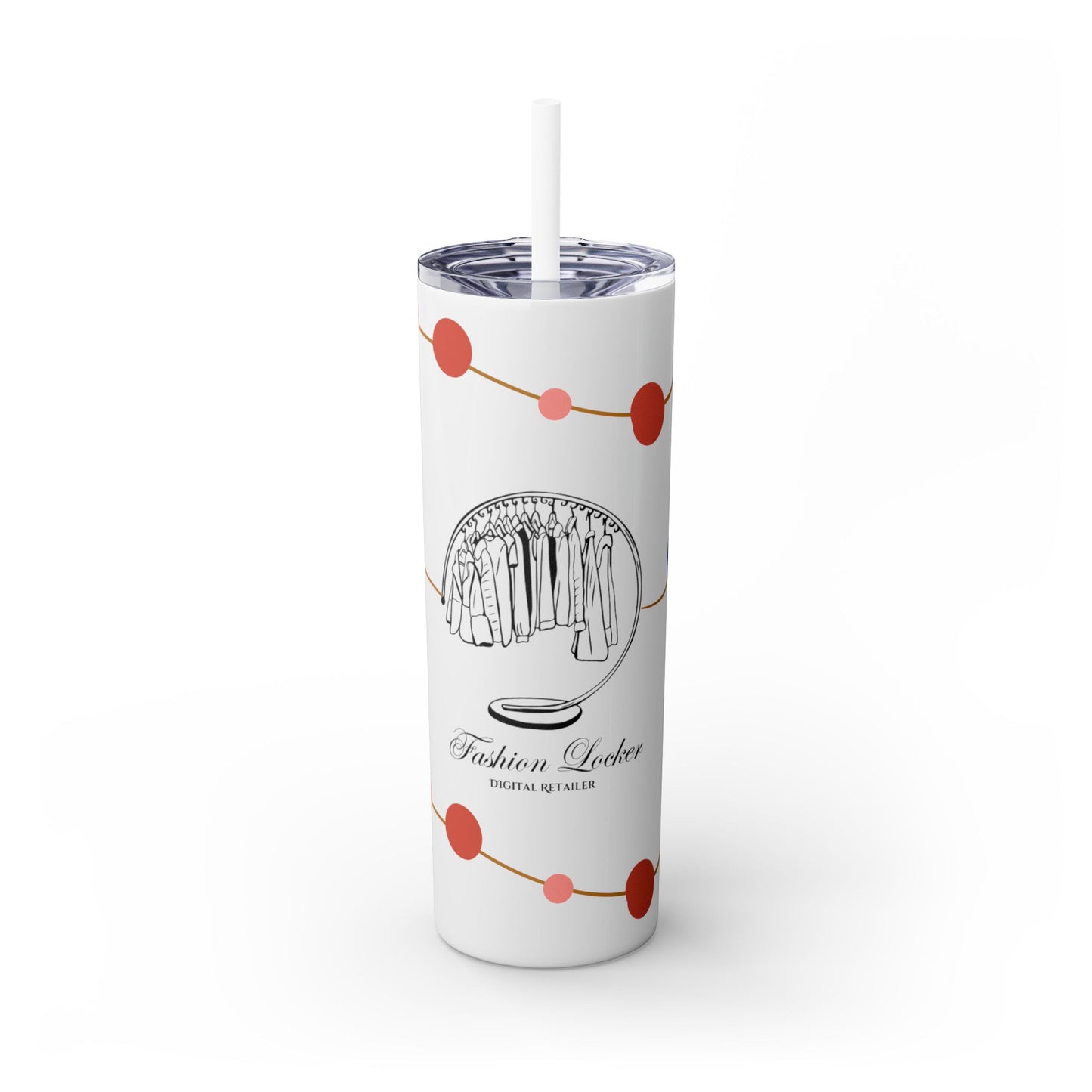 Vibrant Skinny Tumbler with Straw - 20oz
